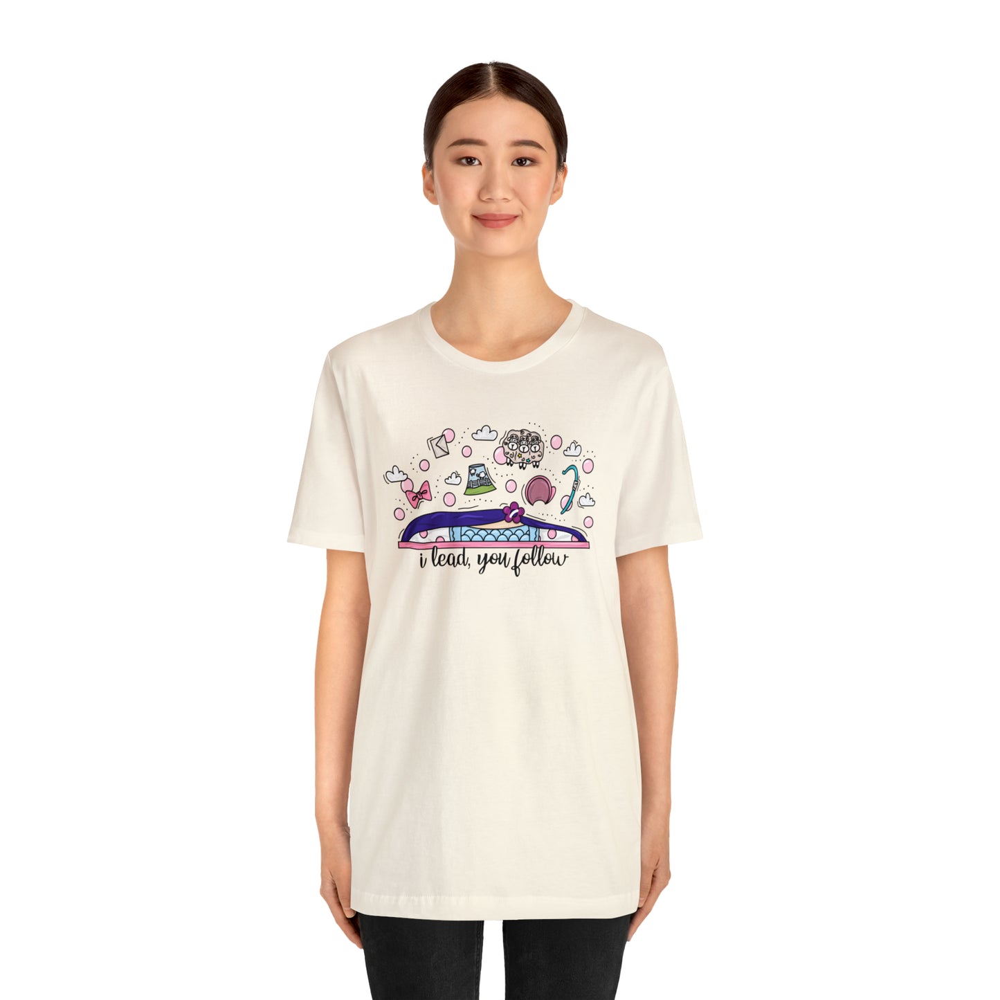 Adult Bow Peep Doodle Tee - Bella + Canvas