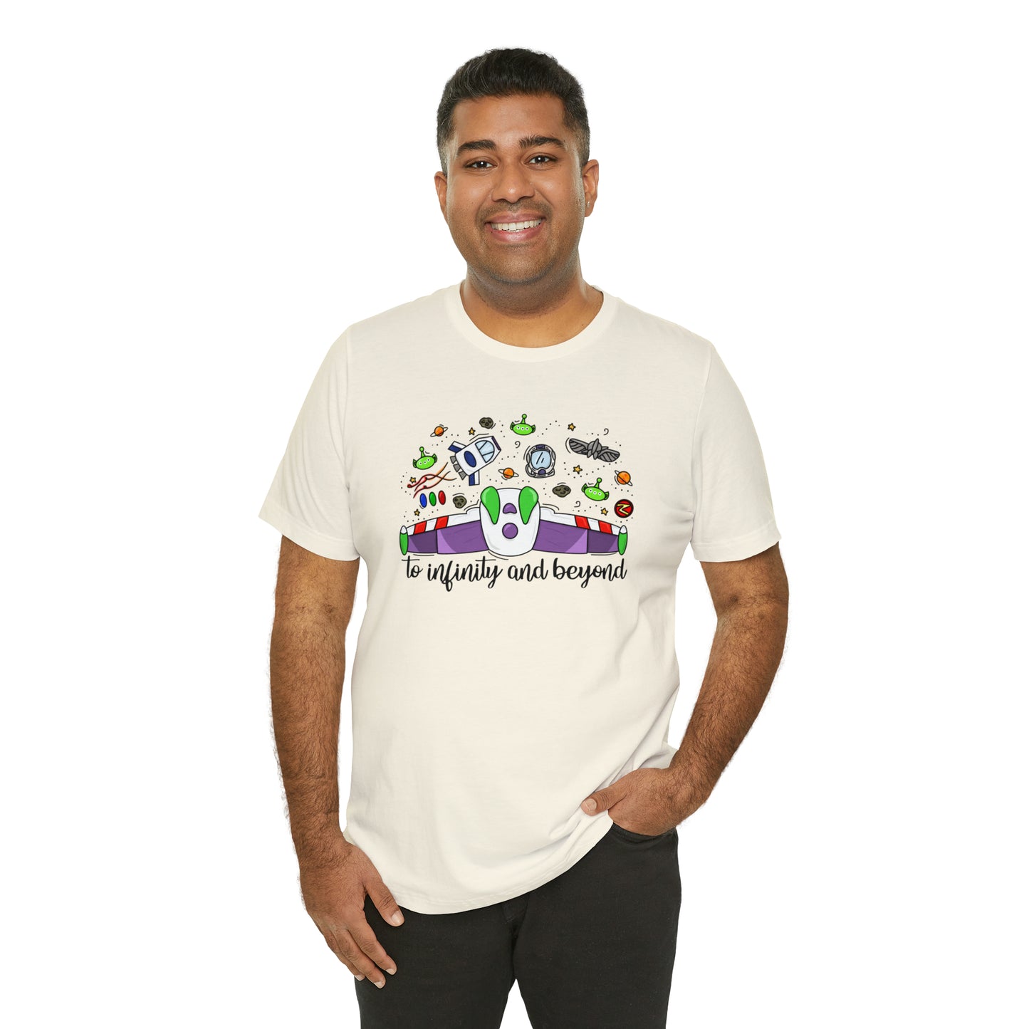 Adult Space Ranger Doodle Tee - Bella + Canvas