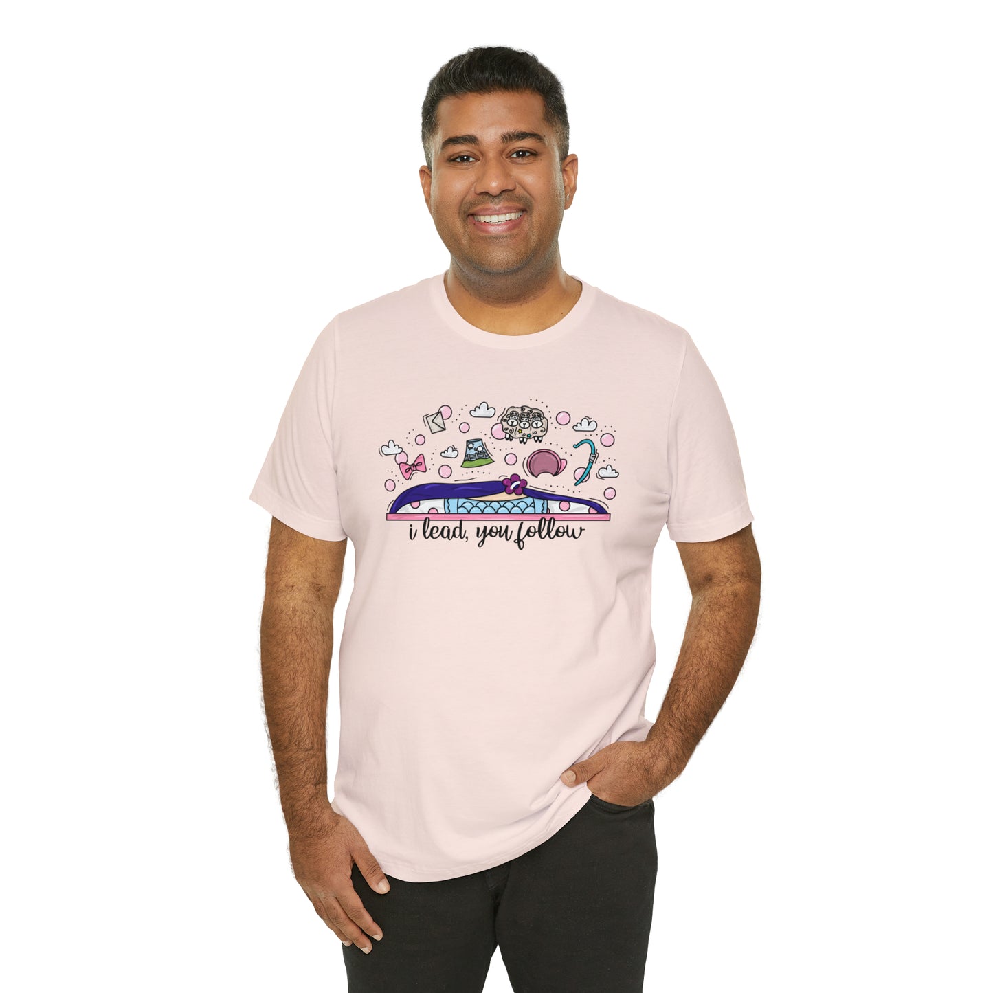 Adult Bow Peep Doodle Tee - Bella + Canvas