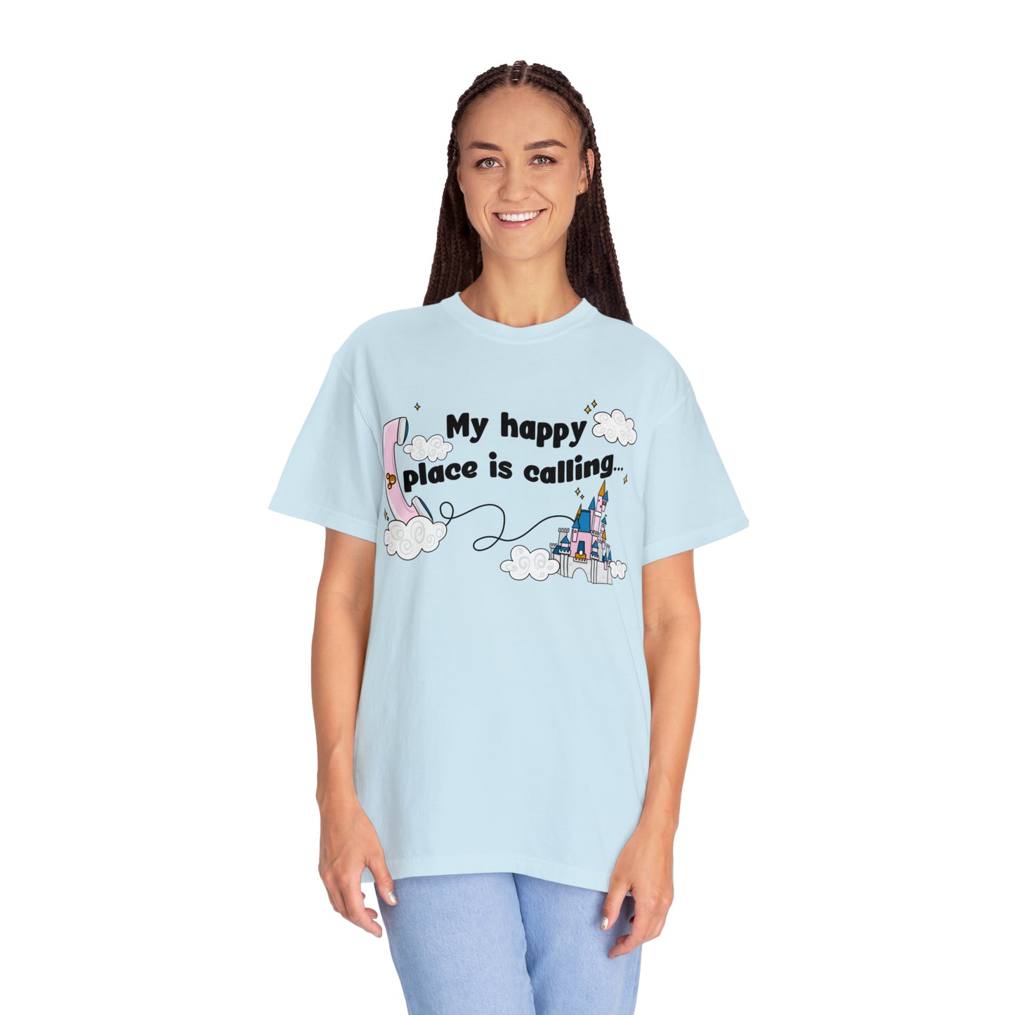 Adult Happy Place Calling, MK Tee - Comfort Colors