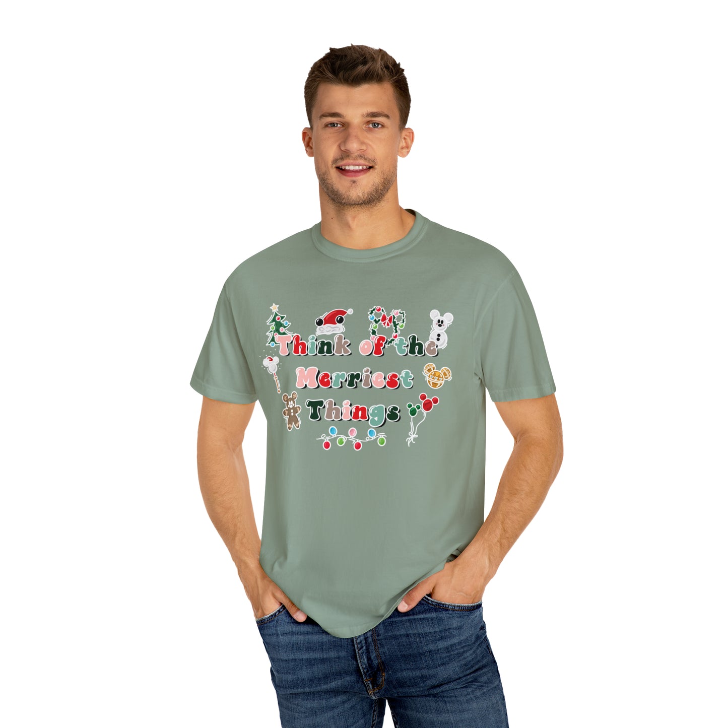 Adult Think of the Merriest things Tee - Comfort Colors