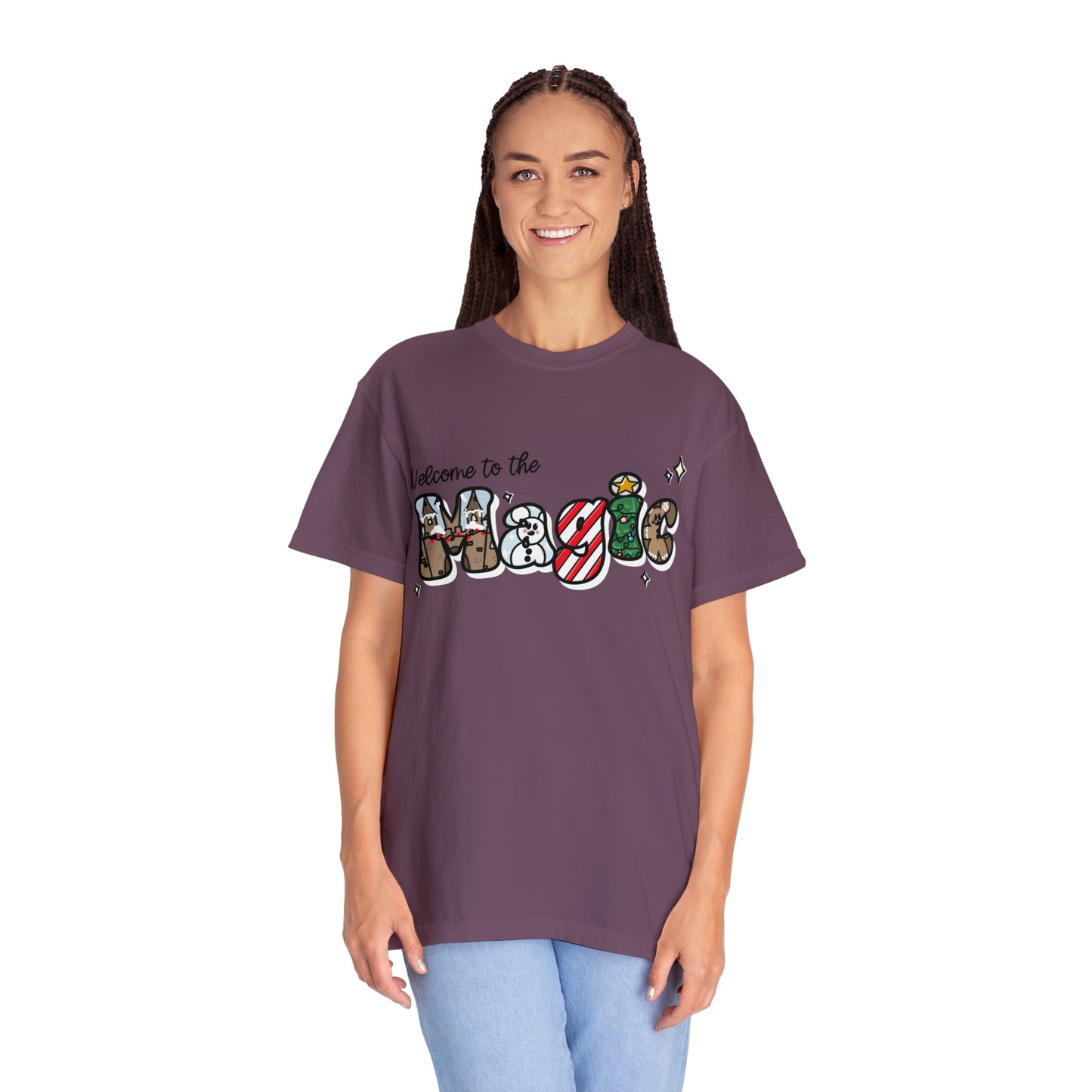 Adult Welcome to the ^Christmas Magic Tee - Comfort Colors