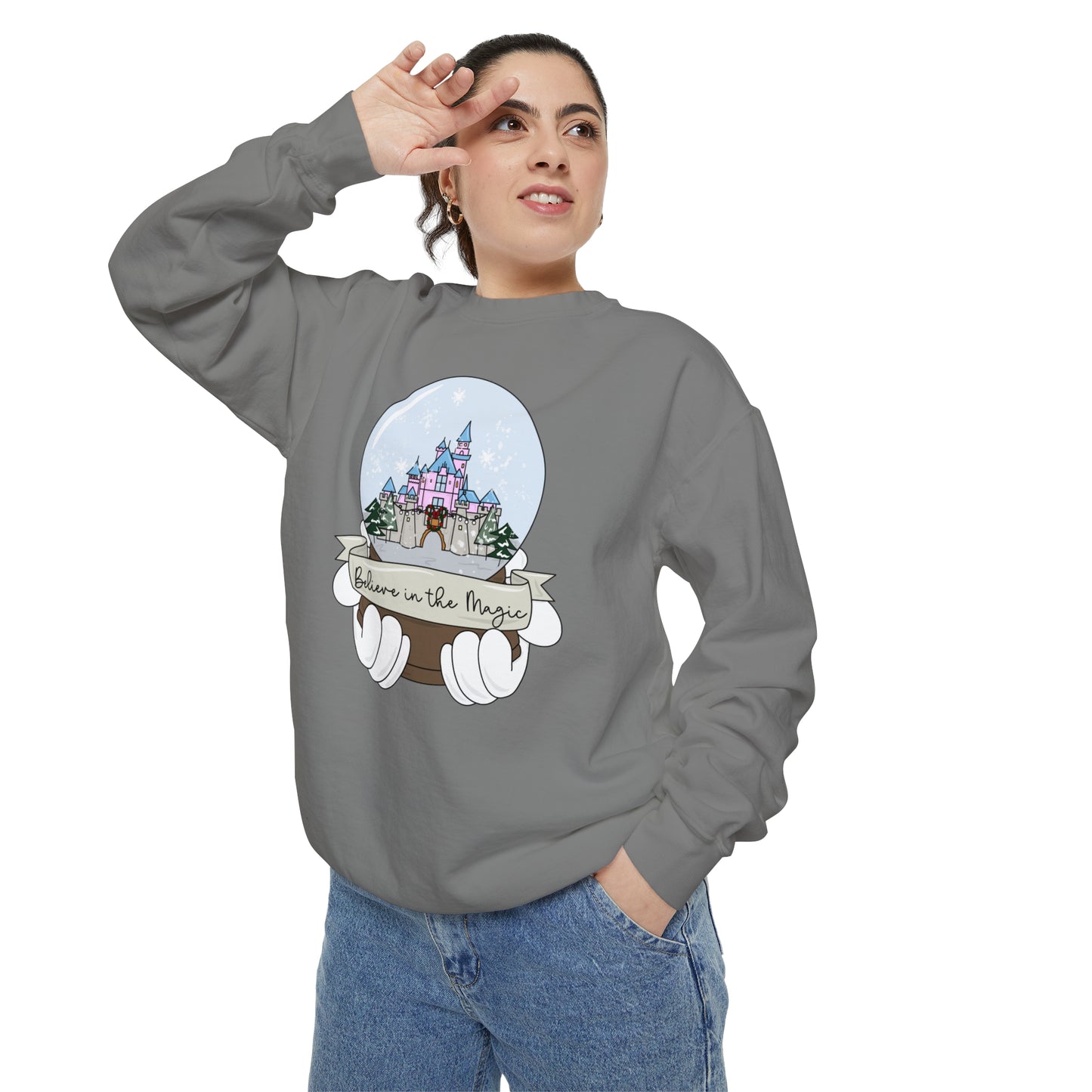 Adult DL Snow Globe Crewneck - Comfort Colors