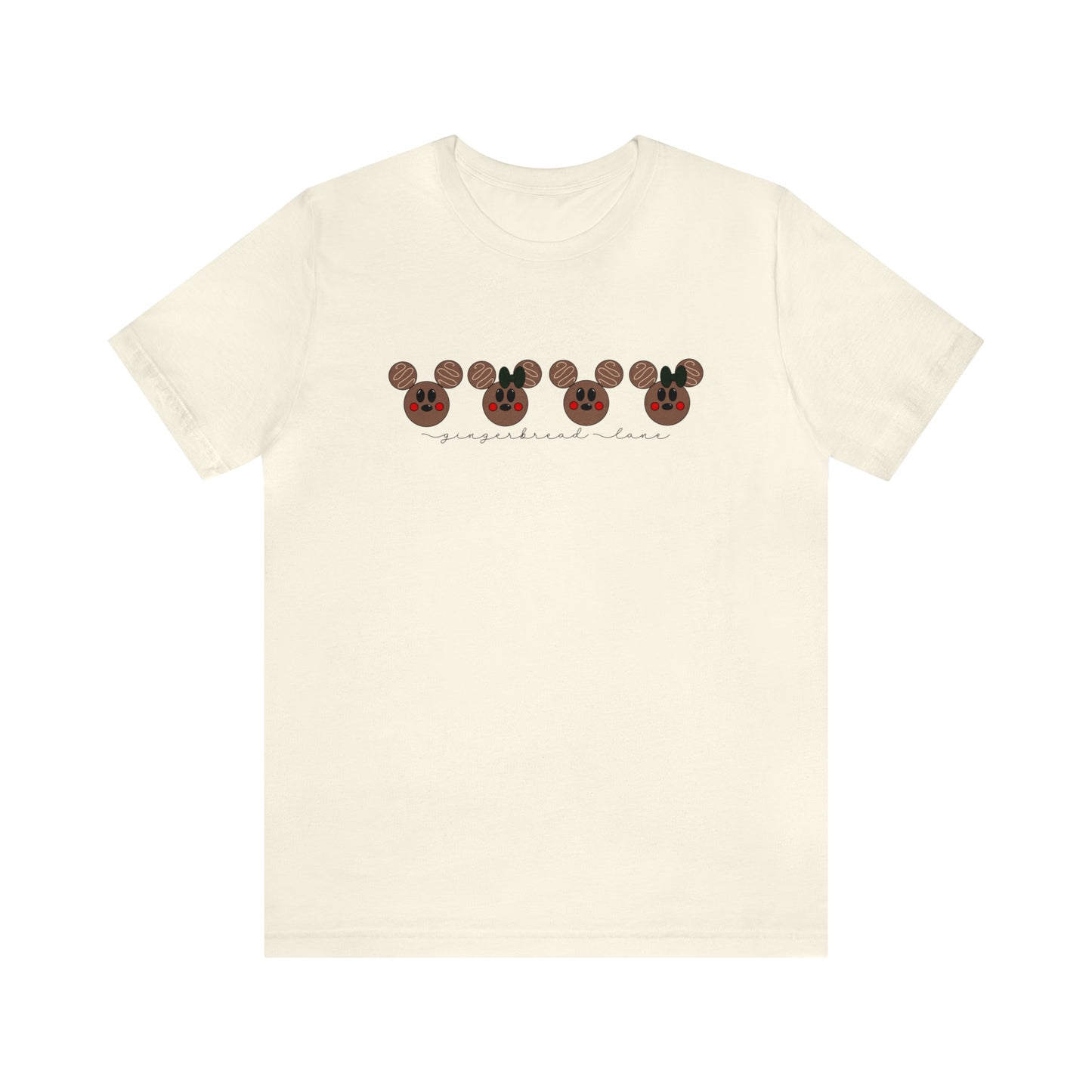 Adult Brown Gingerbread Lane Tee - Bella + Canvas