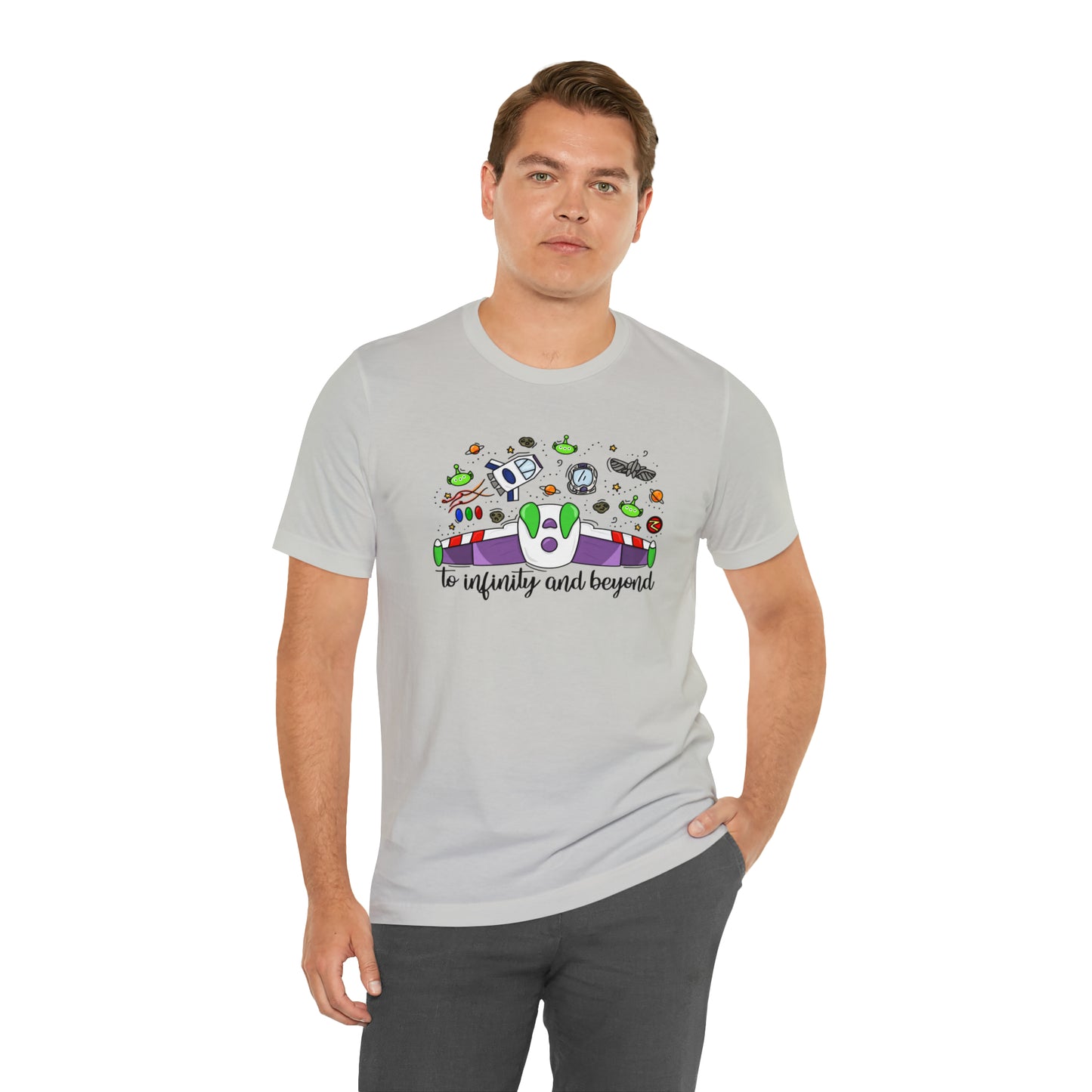 Adult Space Ranger Doodle Tee - Bella + Canvas