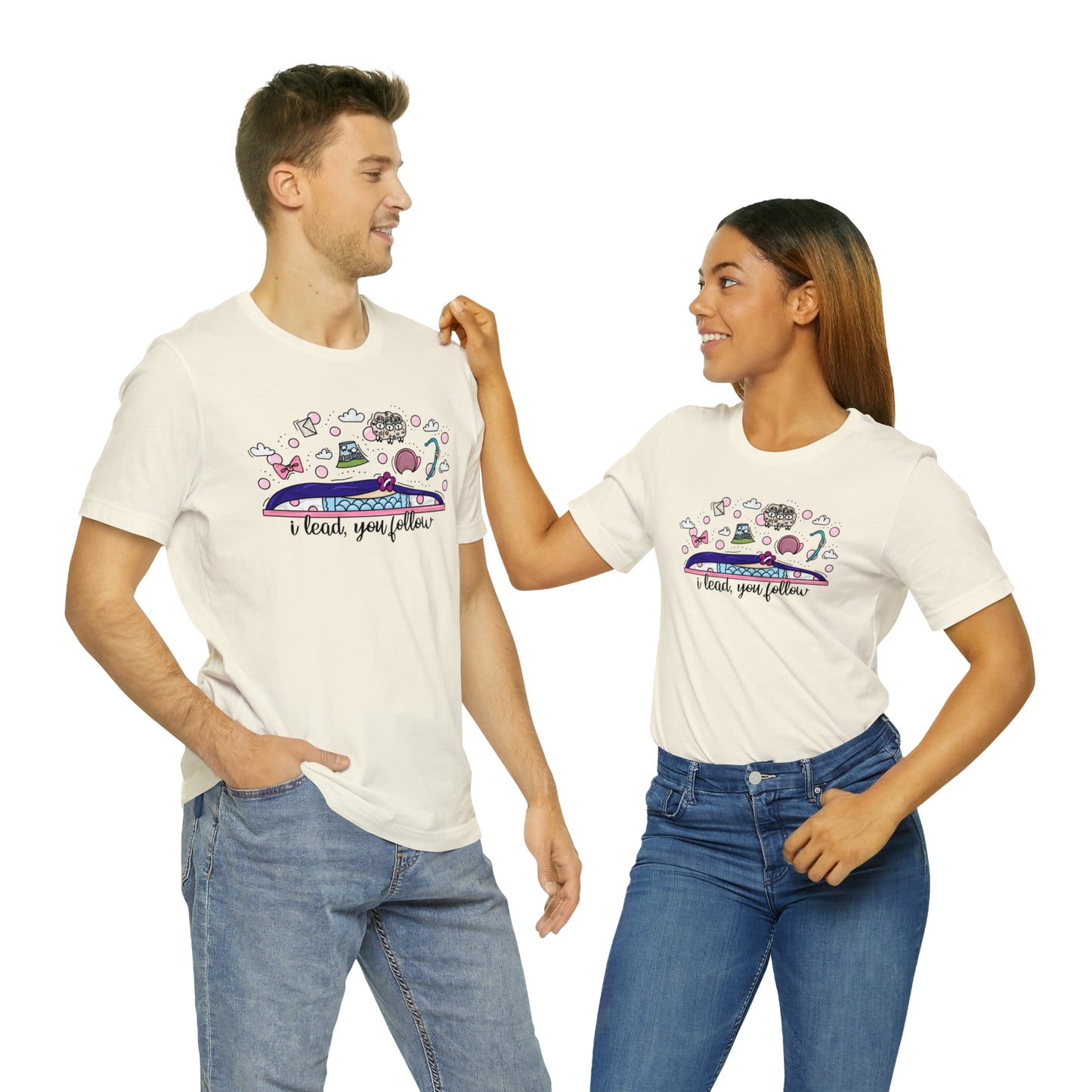 Adult Bow Peep Doodle Tee - Bella + Canvas