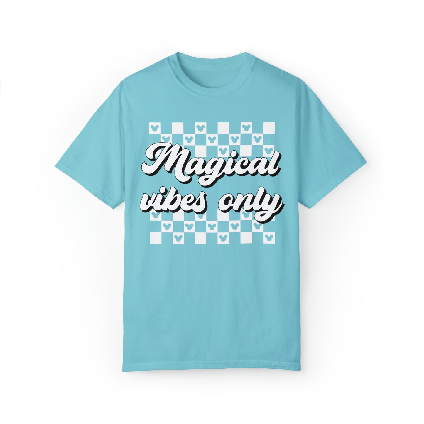 Adult Magical Vibes Only Tee - White Font - Comfort Colors