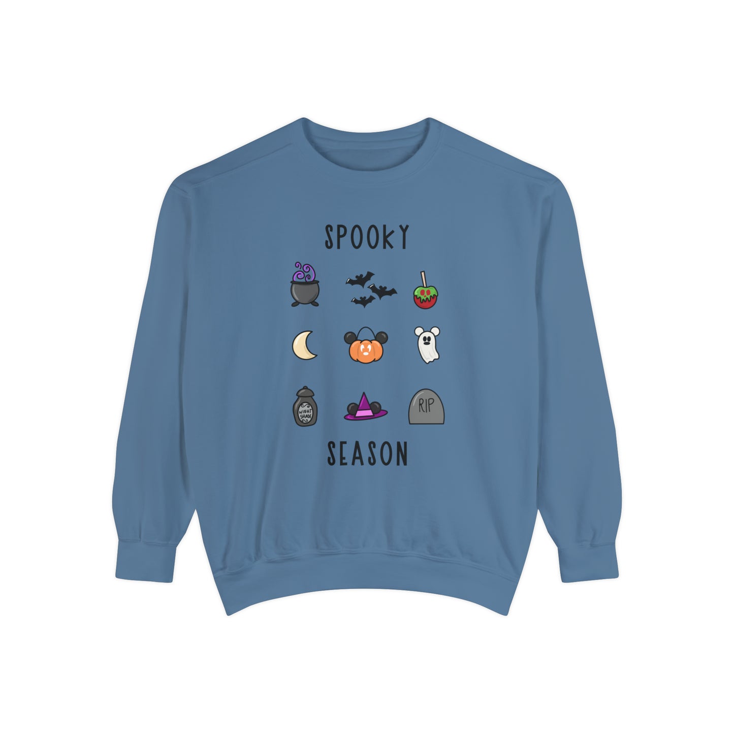 Adult Spooky Season Doodle Grid - Crew - Comfort Colors