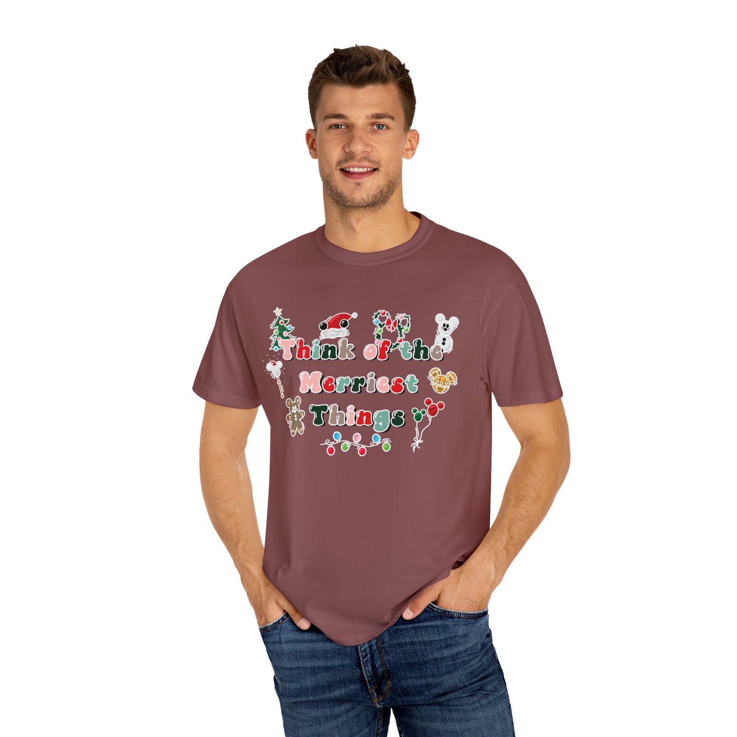 Adult Think of the Merriest things Tee - Comfort Colors