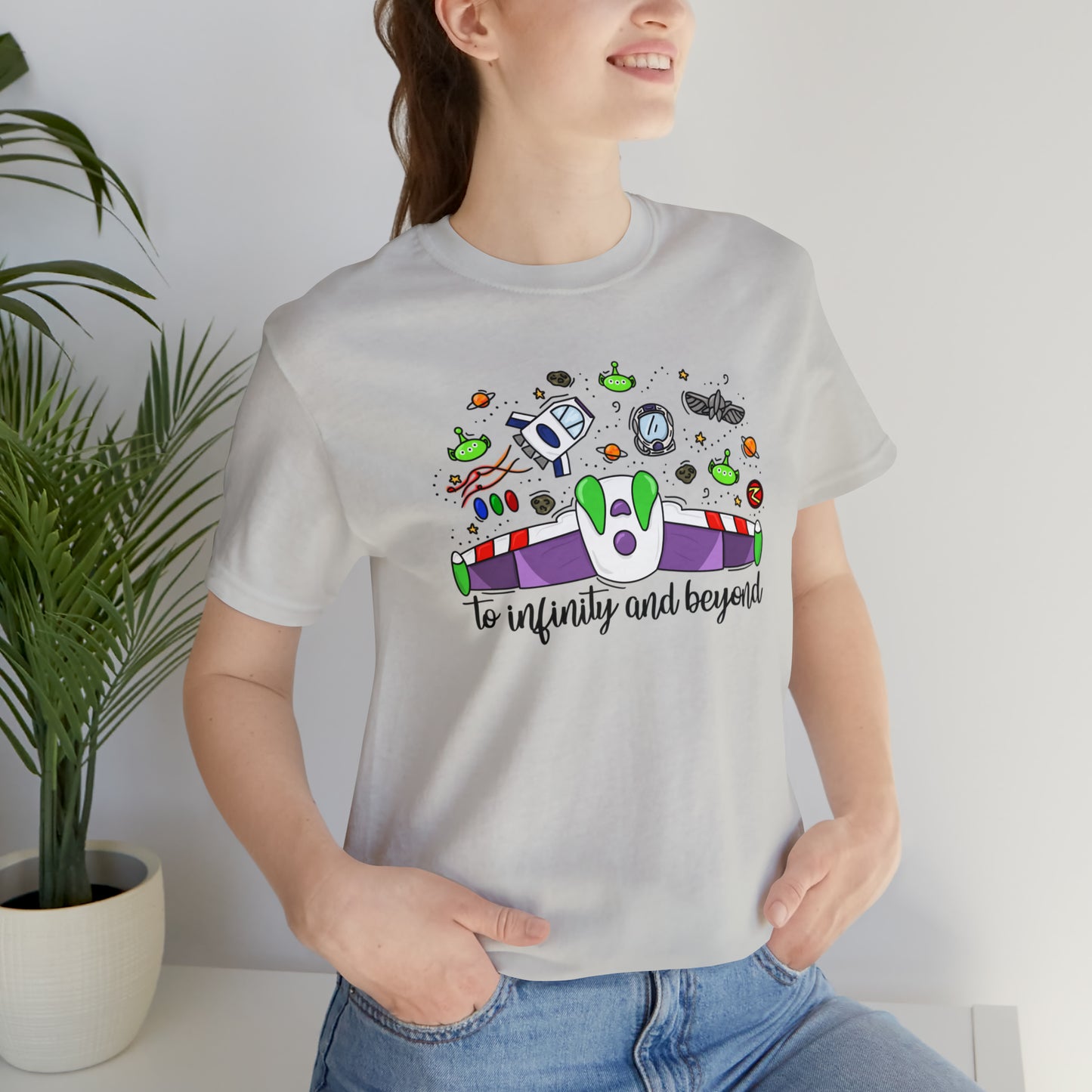 Adult Space Ranger Doodle Tee - Bella + Canvas