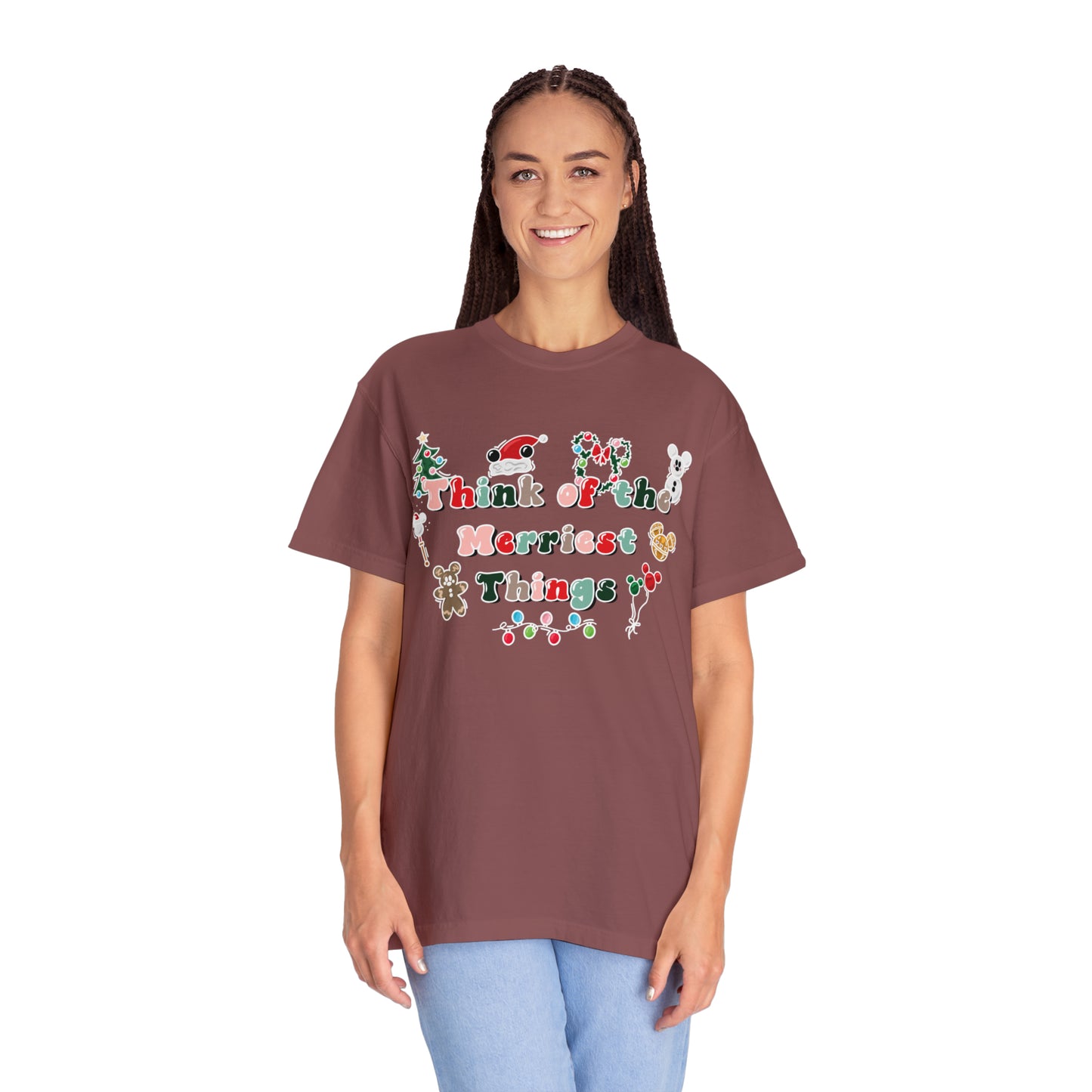 Adult Think of the Merriest things Tee - Comfort Colors