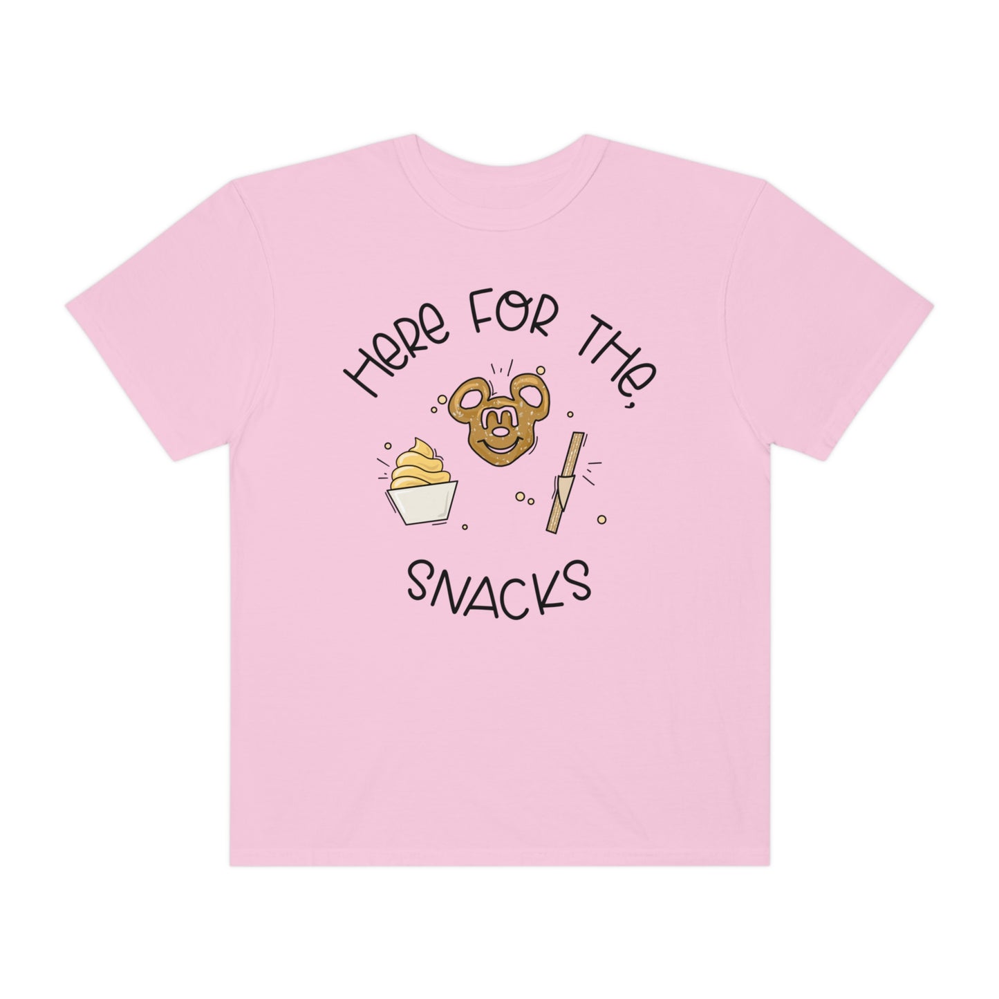 Adult Here for the Snacks Tee - Comfort Colors