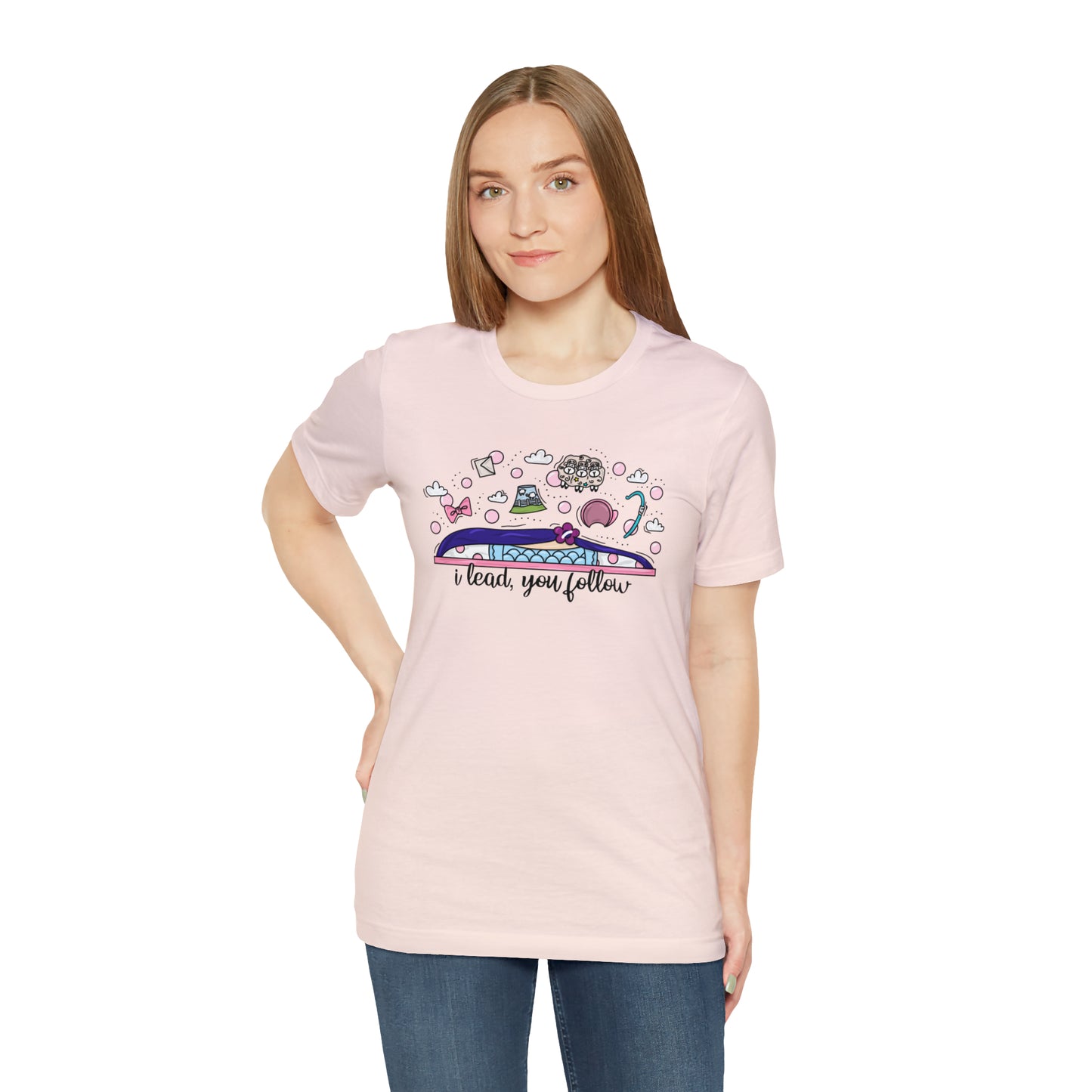 Adult Bow Peep Doodle Tee - Bella + Canvas