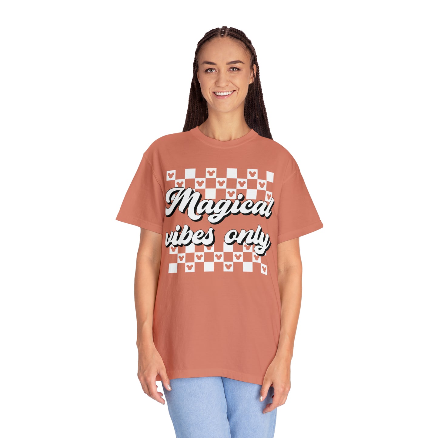 Adult Magical Vibes Only Tee - White Font - Comfort Colors