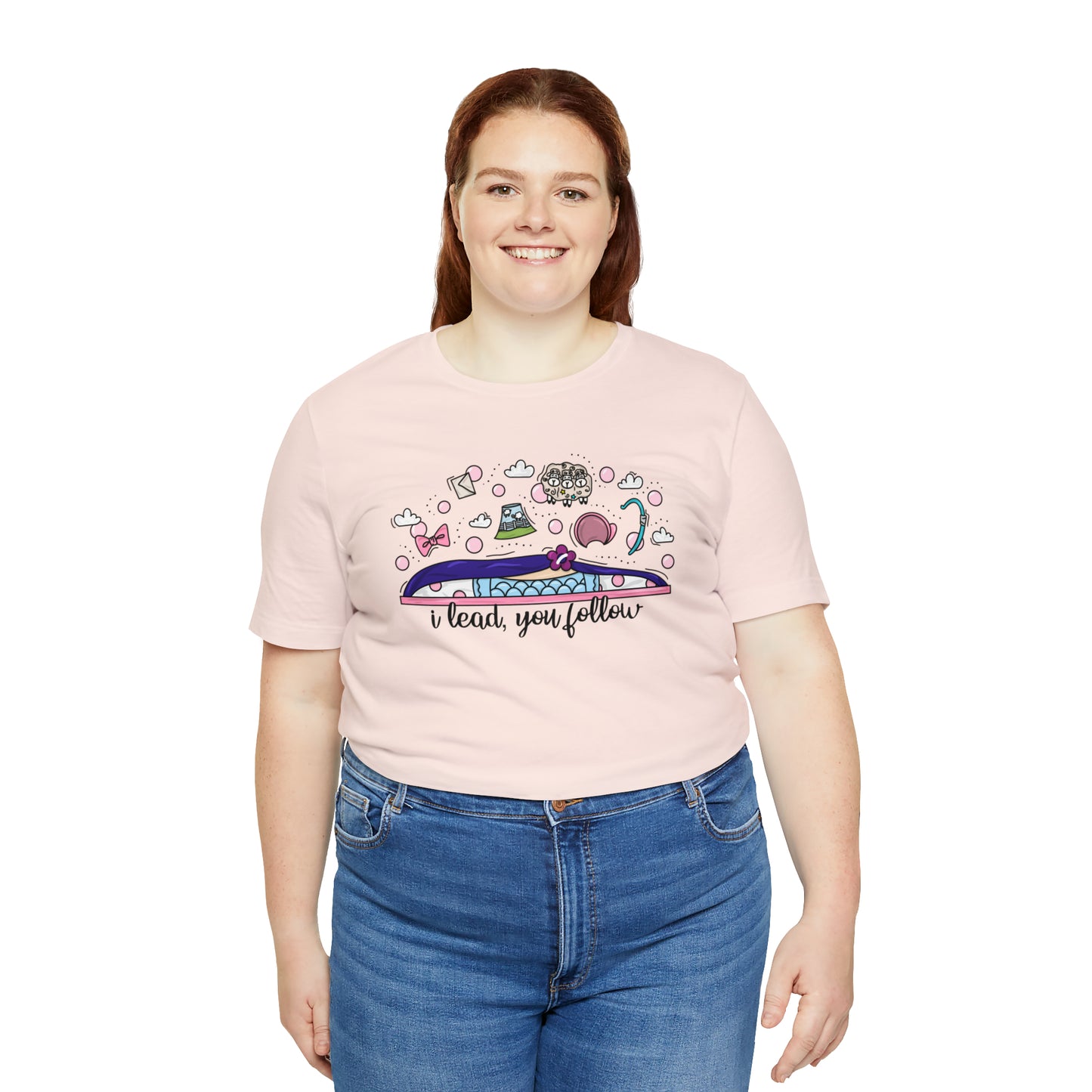 Adult Bow Peep Doodle Tee - Bella + Canvas