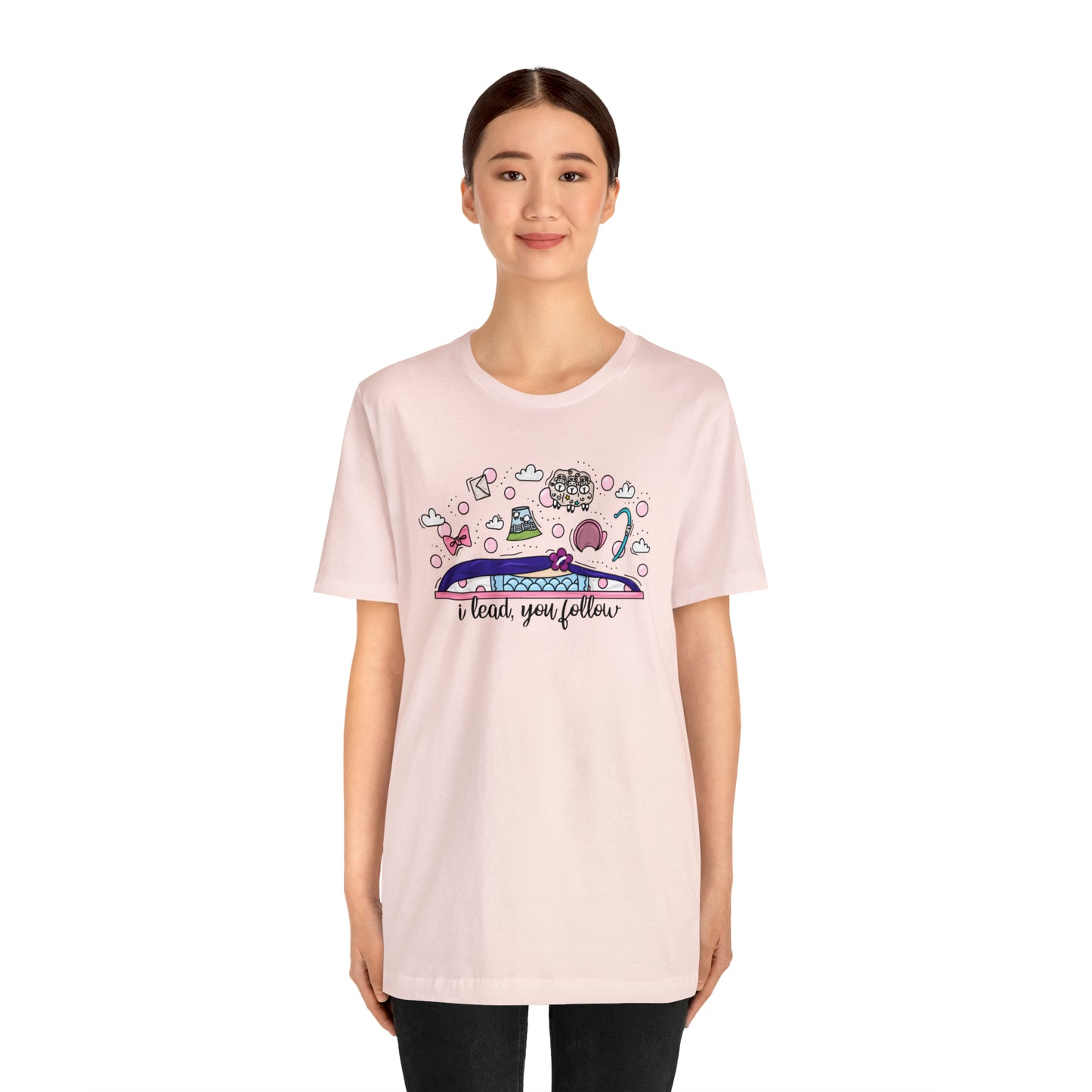 Adult Bow Peep Doodle Tee - Bella + Canvas