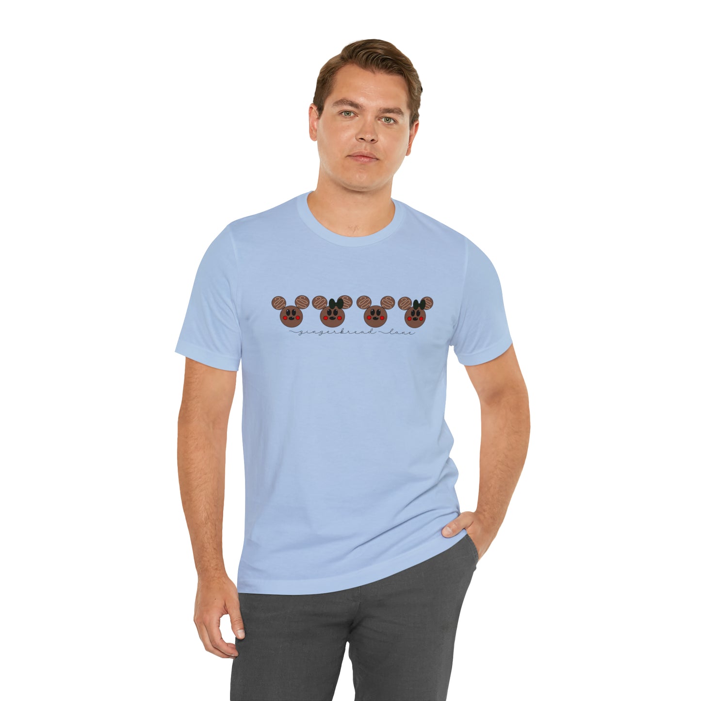 Adult Brown Gingerbread Lane Tee - Bella + Canvas