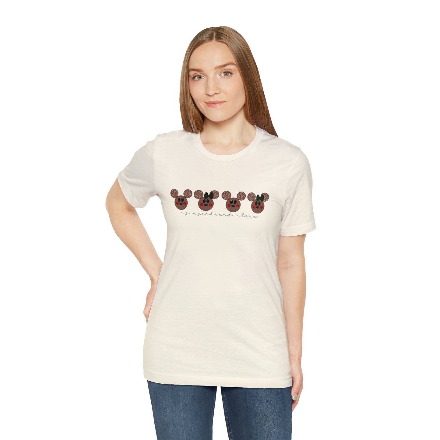 Adult Brown Gingerbread Lane Tee - Bella + Canvas