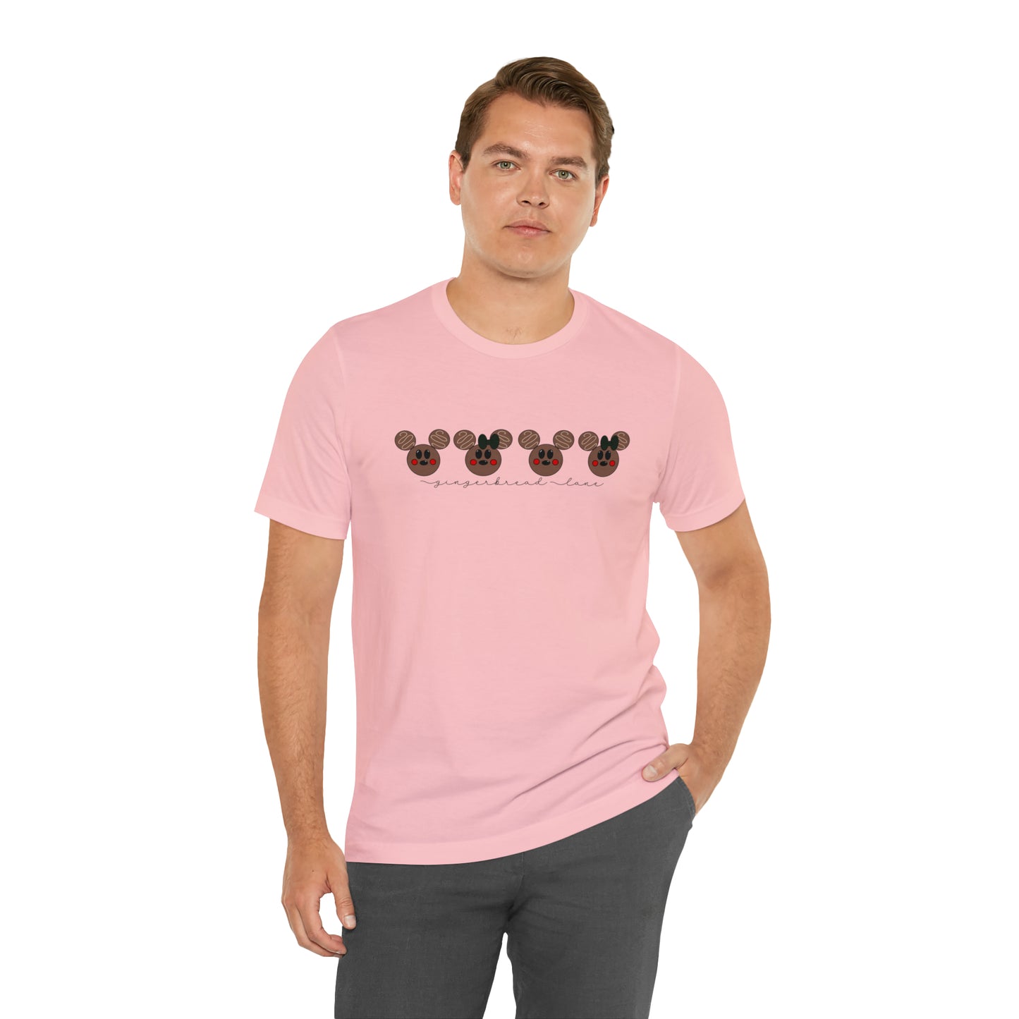 Adult Brown Gingerbread Lane Tee - Bella + Canvas