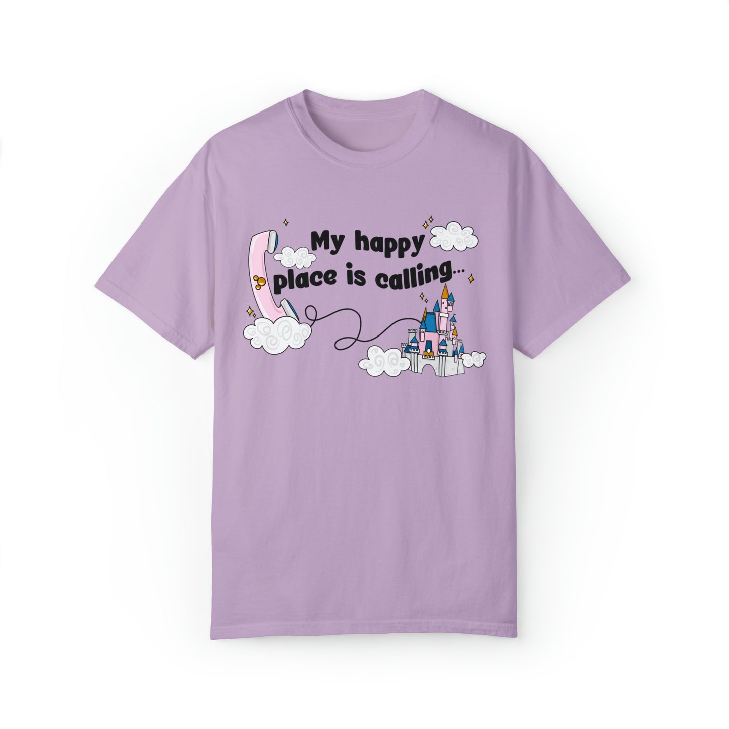 Adult Happy Place Calling, MK Tee - Comfort Colors