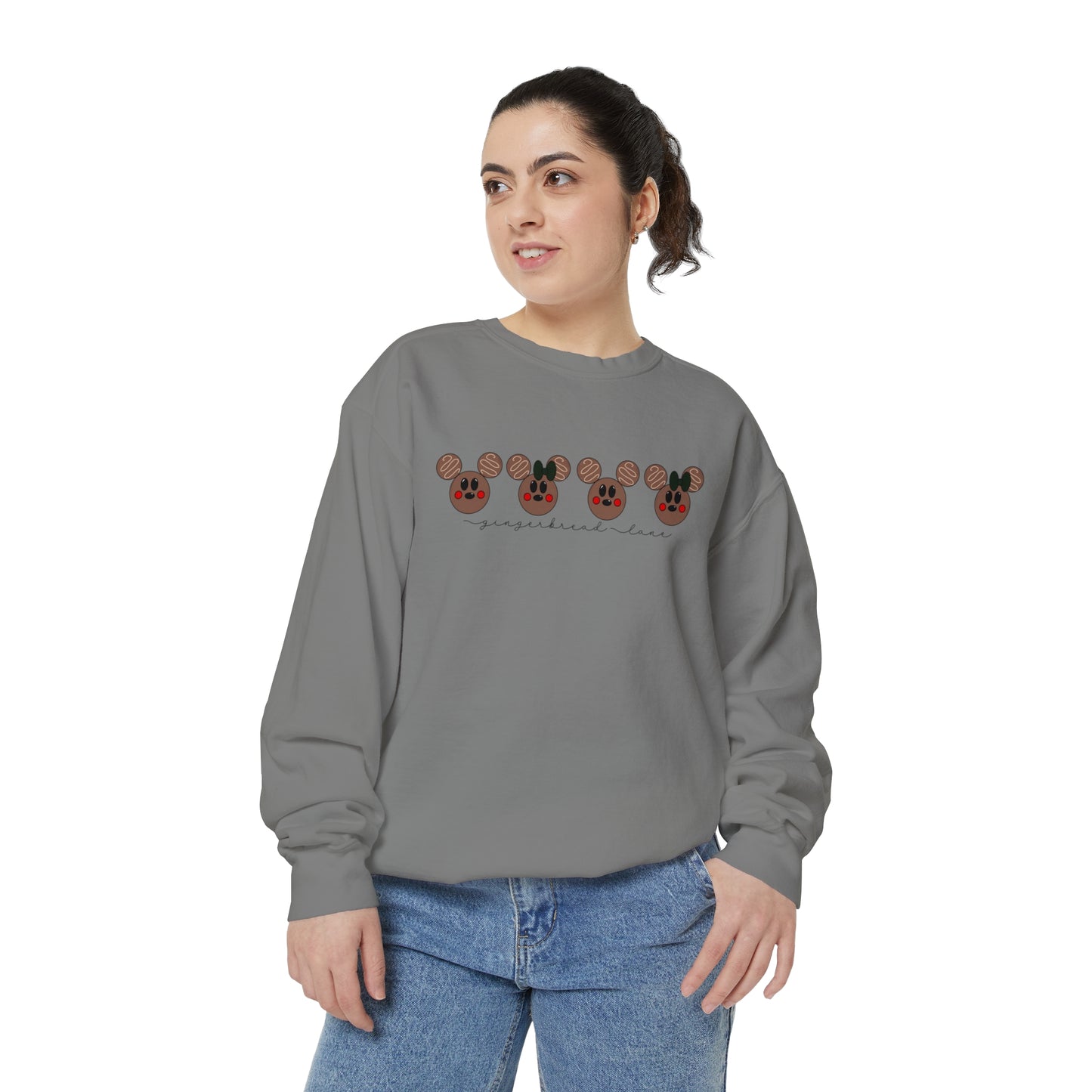 Adult Brown Gingerbread Lane Crewneck - Comfort Colors