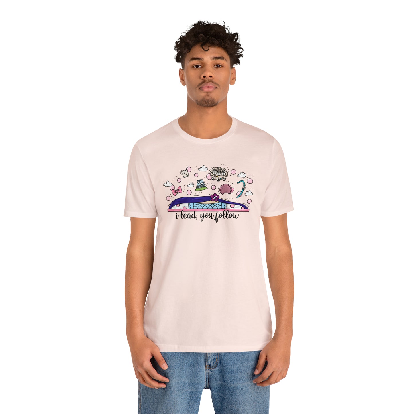 Adult Bow Peep Doodle Tee - Bella + Canvas