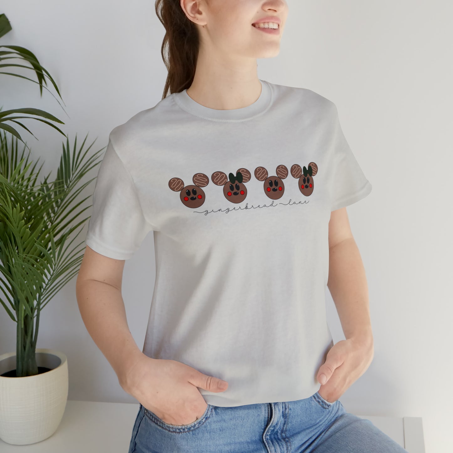 Adult Brown Gingerbread Lane Tee - Bella + Canvas
