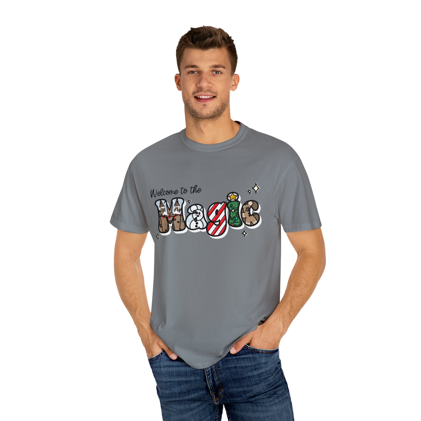 Adult Welcome to the ^Christmas Magic Tee - Comfort Colors