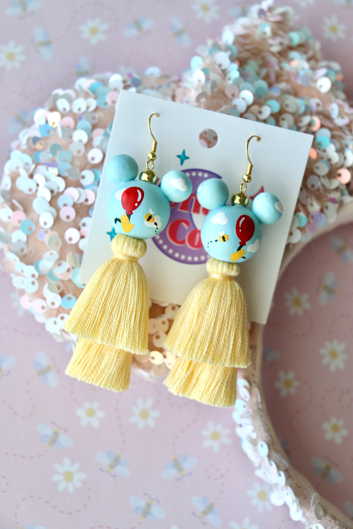 Pooh Bear Balloon Earrings