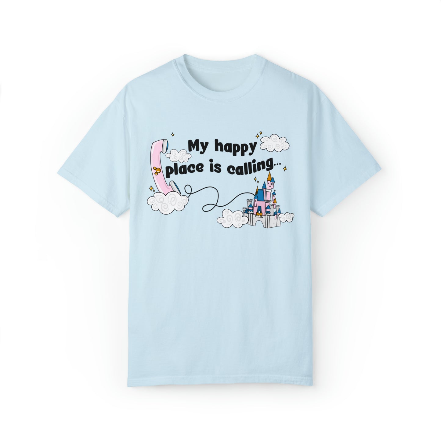 Adult Happy Place Calling, MK Tee - Comfort Colors