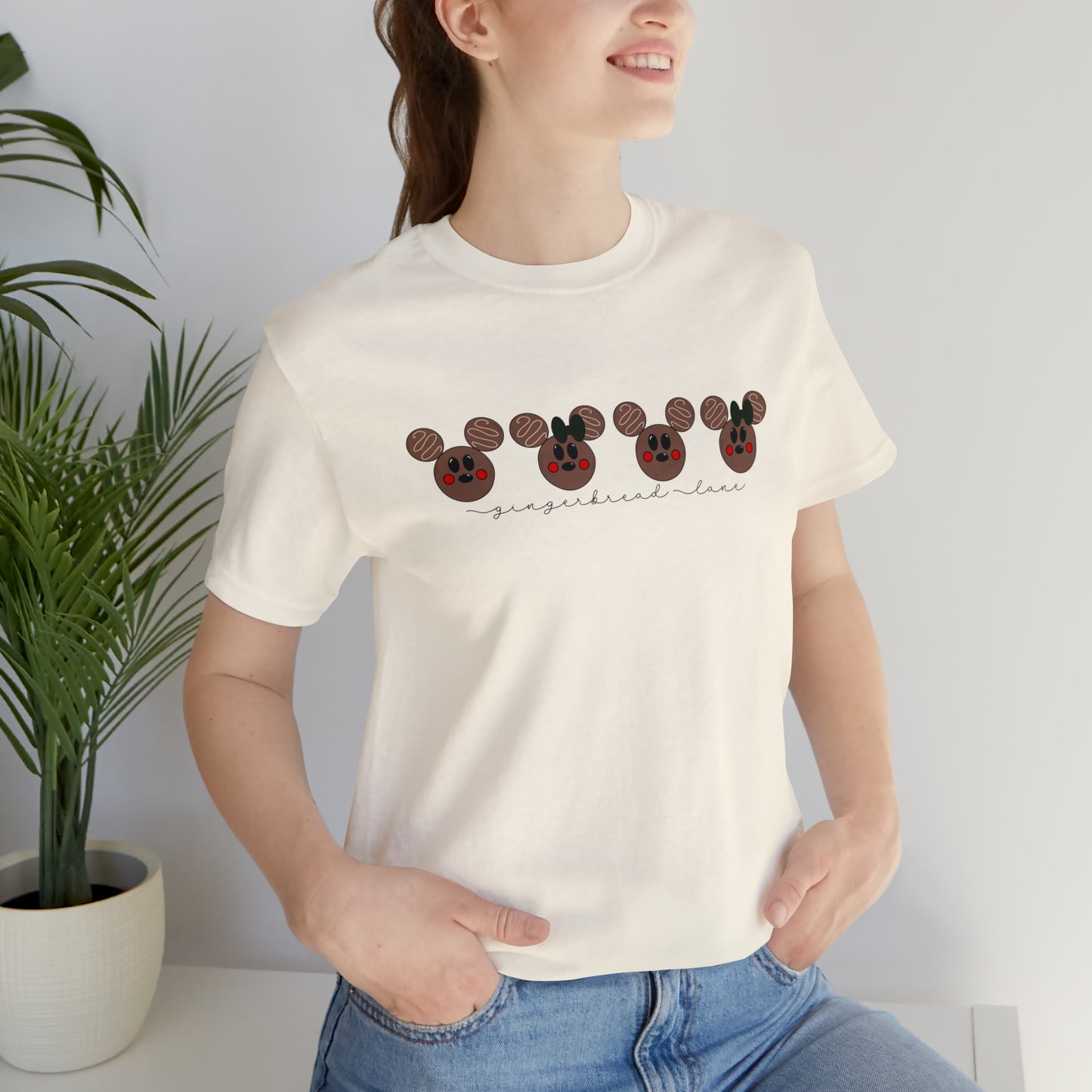 Adult Brown Gingerbread Lane Tee - Bella + Canvas
