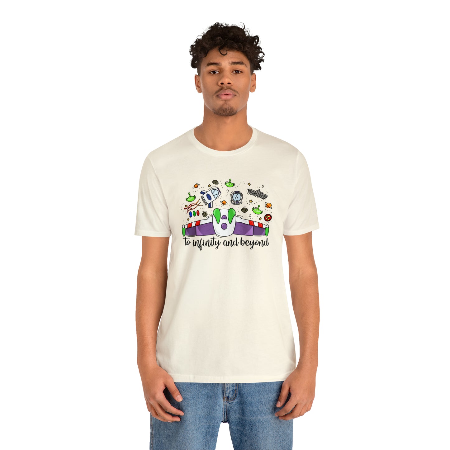 Adult Space Ranger Doodle Tee - Bella + Canvas