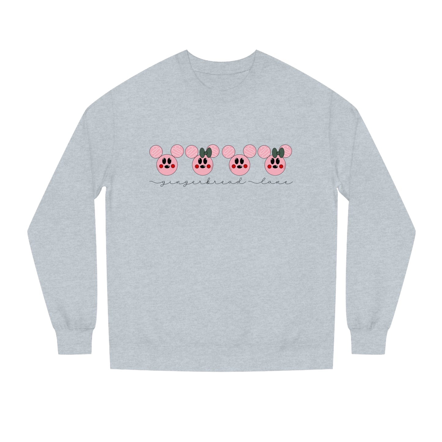 Adult Pink Gingerbread Lane Crewneck - Independent Trading Co.
