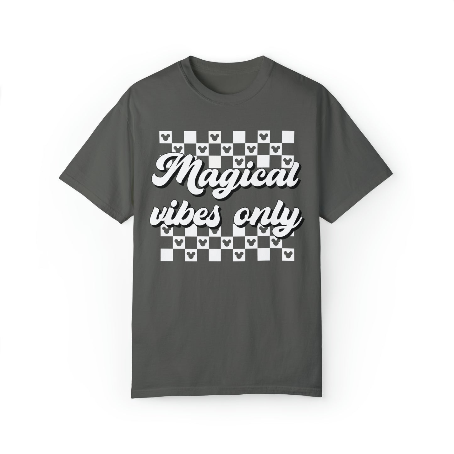 Adult Magical Vibes Only Tee - White Font - Comfort Colors