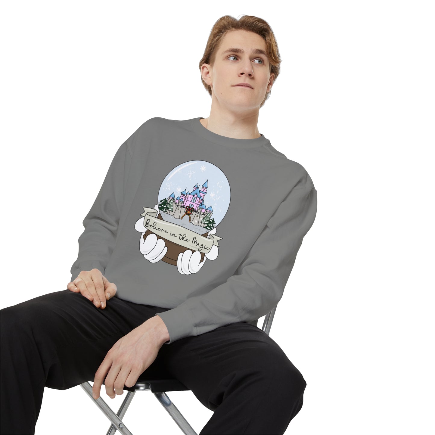 Adult DL Snow Globe Crewneck - Comfort Colors