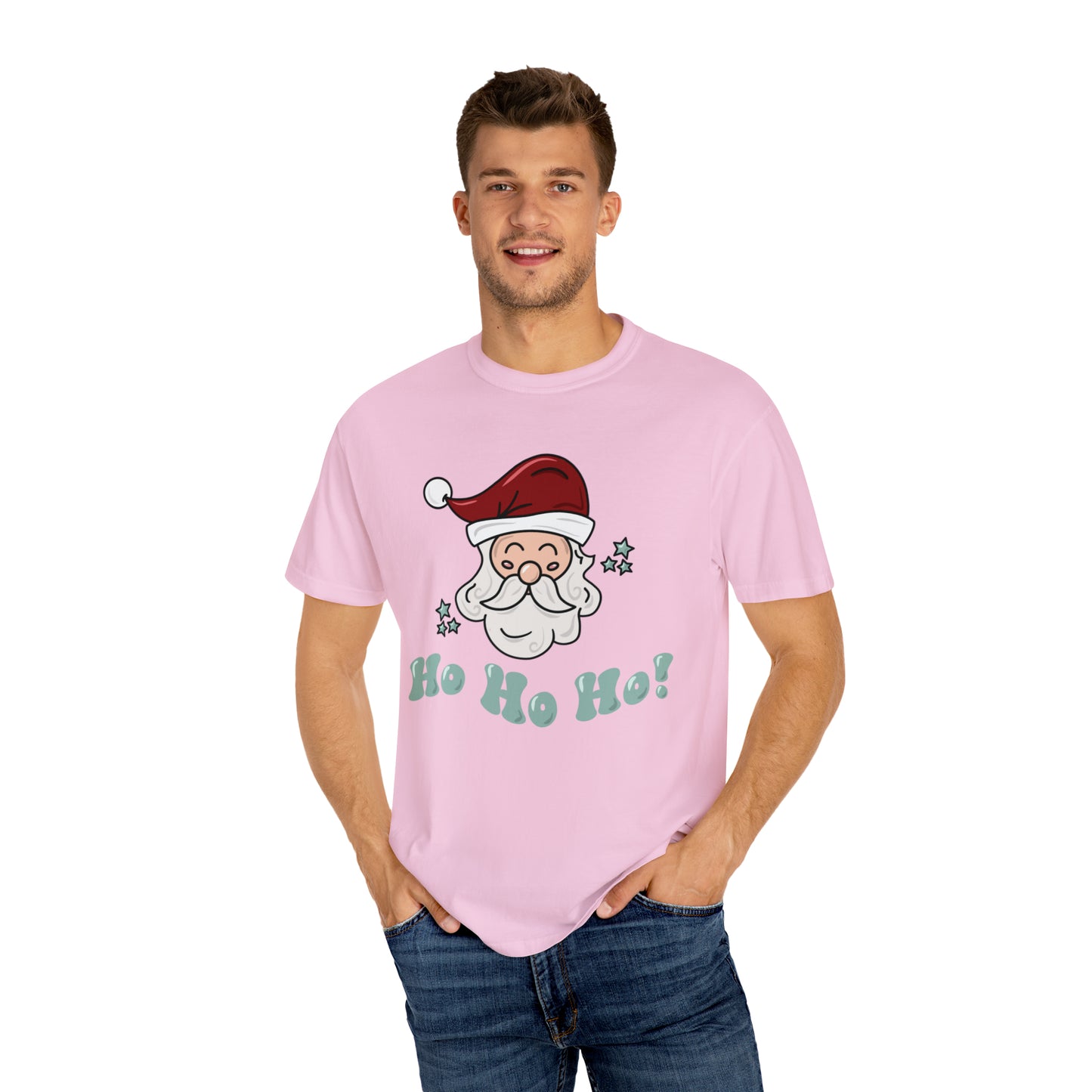Adult Santa, green Tee - Comfort Colors