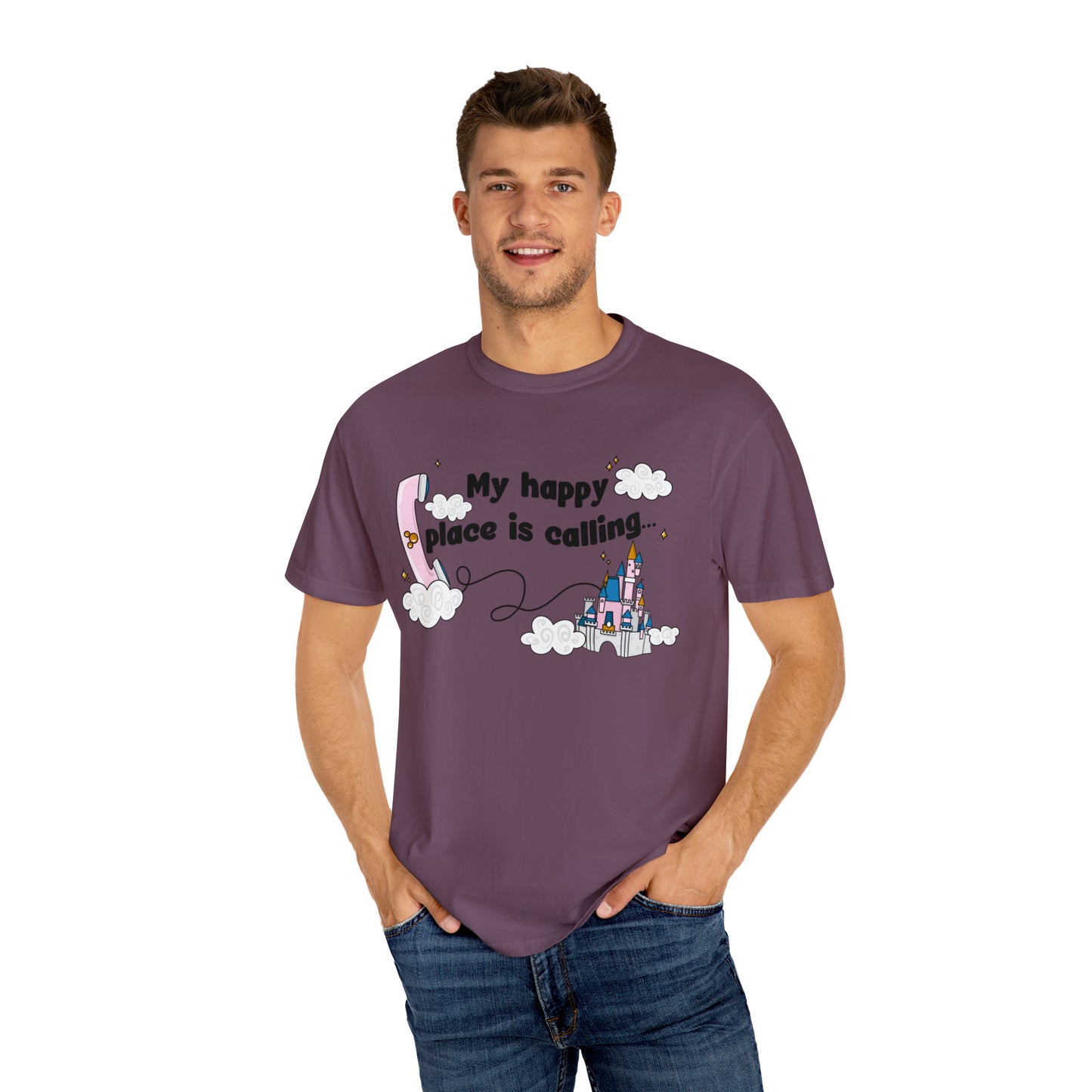 Adult Happy Place Calling, MK Tee - Comfort Colors