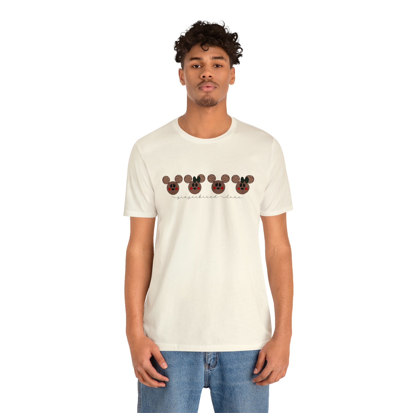 Adult Brown Gingerbread Lane Tee - Bella + Canvas