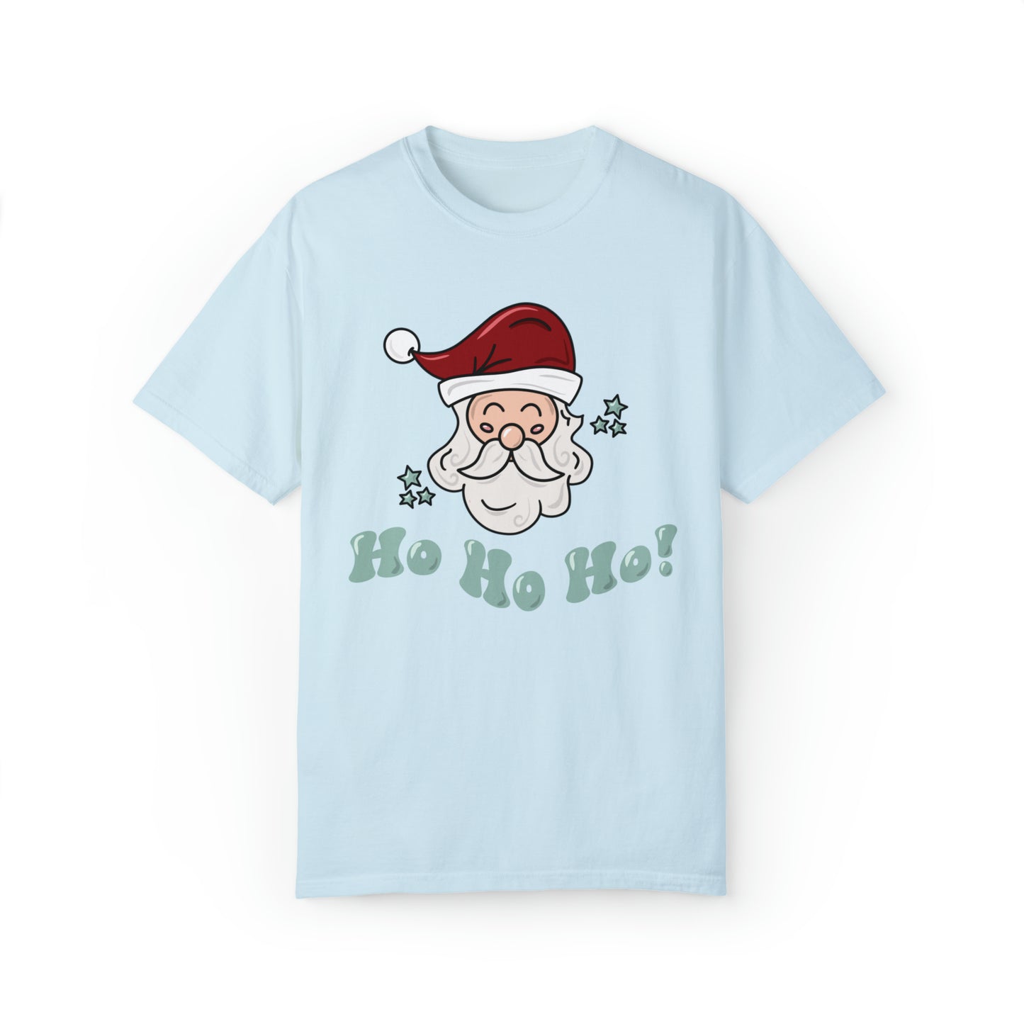 Adult Santa, green Tee - Comfort Colors