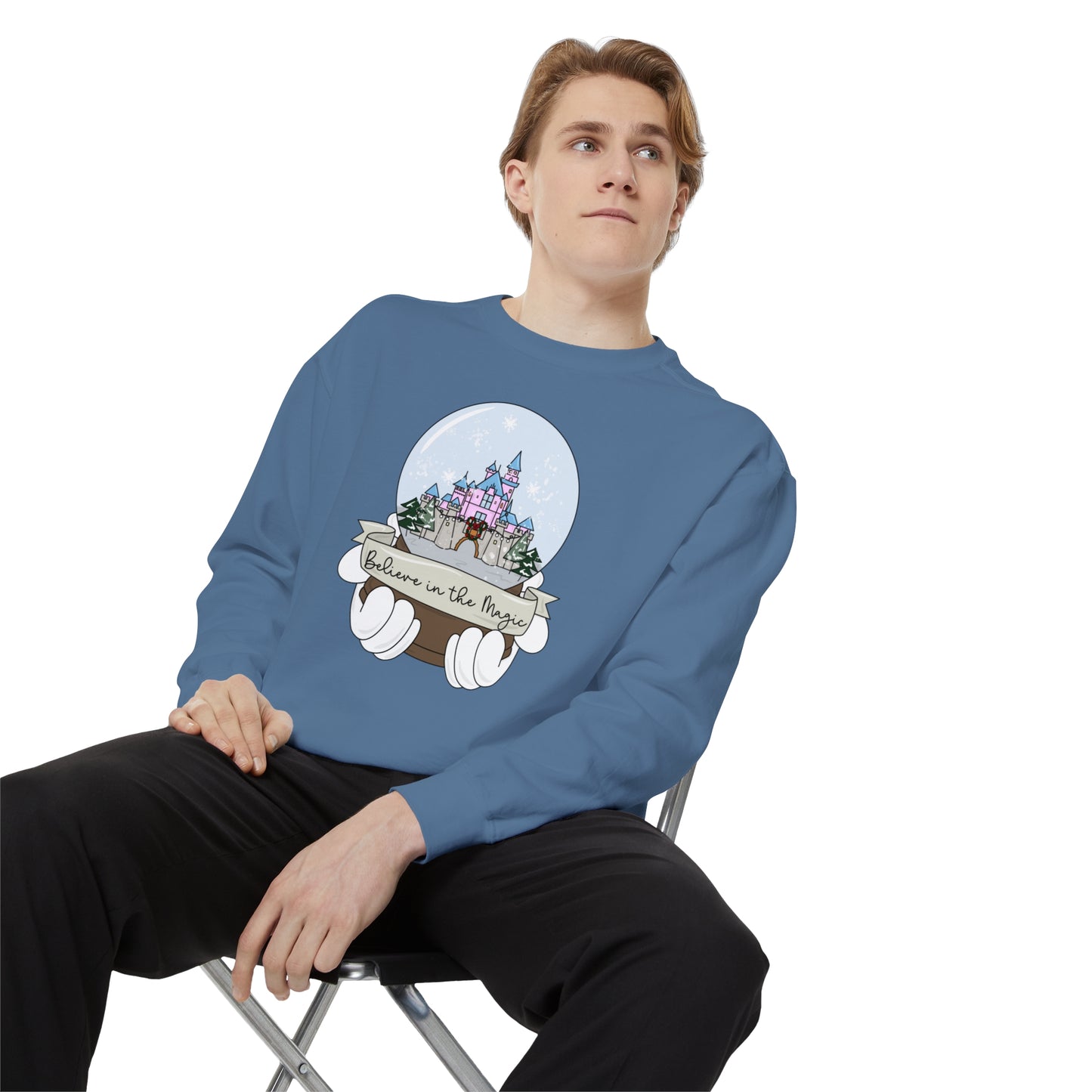 Adult DL Snow Globe Crewneck - Comfort Colors