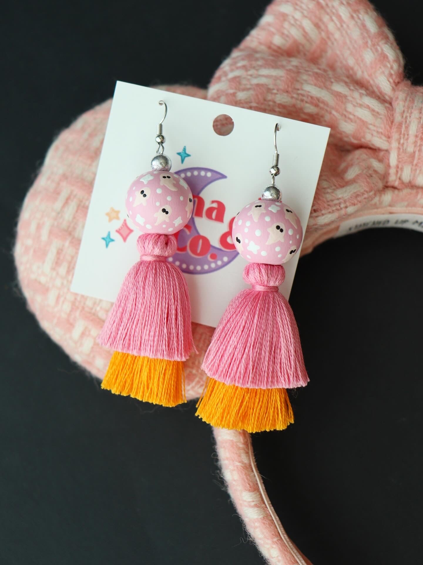 Pink/Orange Ghosts Tassels