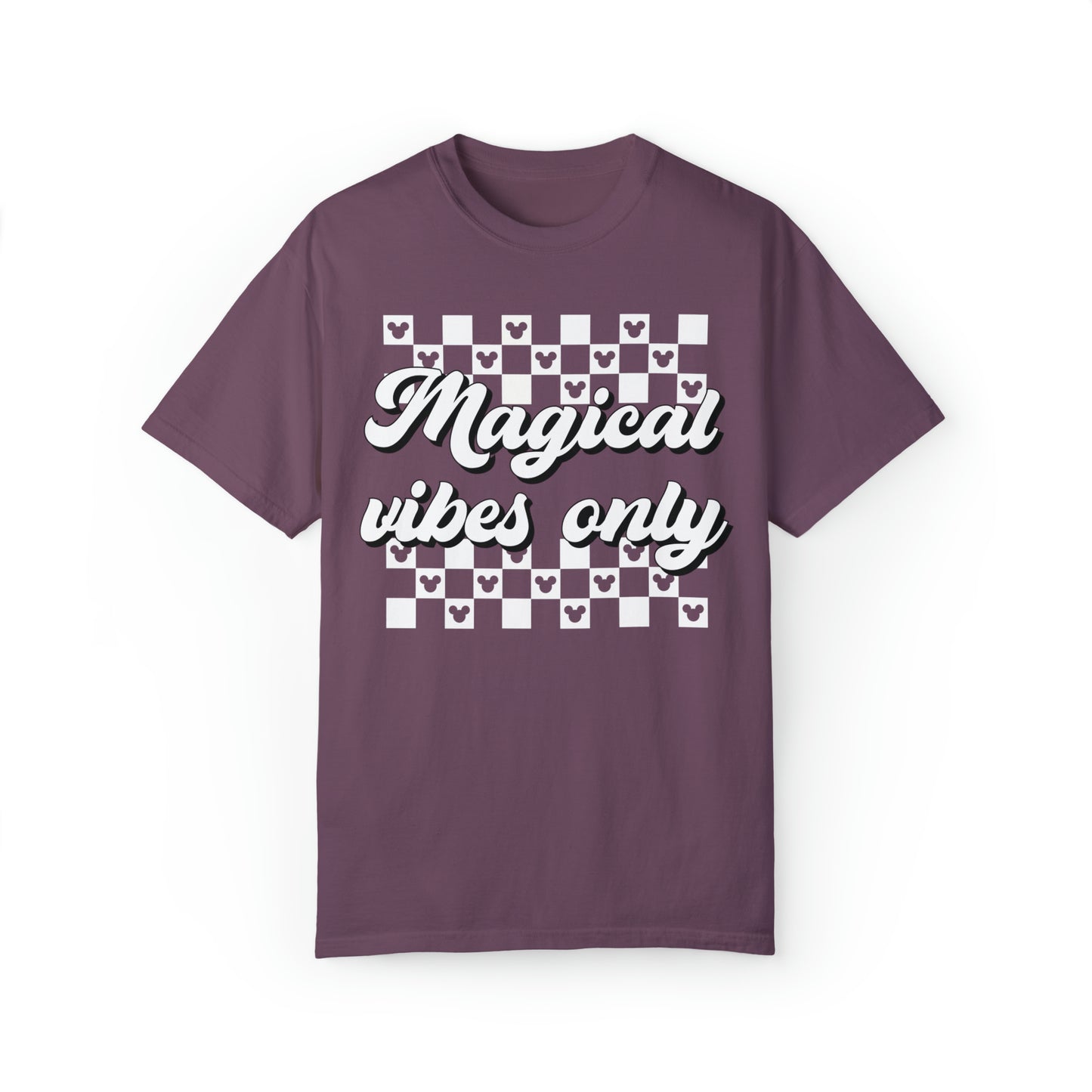 Adult Magical Vibes Only Tee - White Font - Comfort Colors