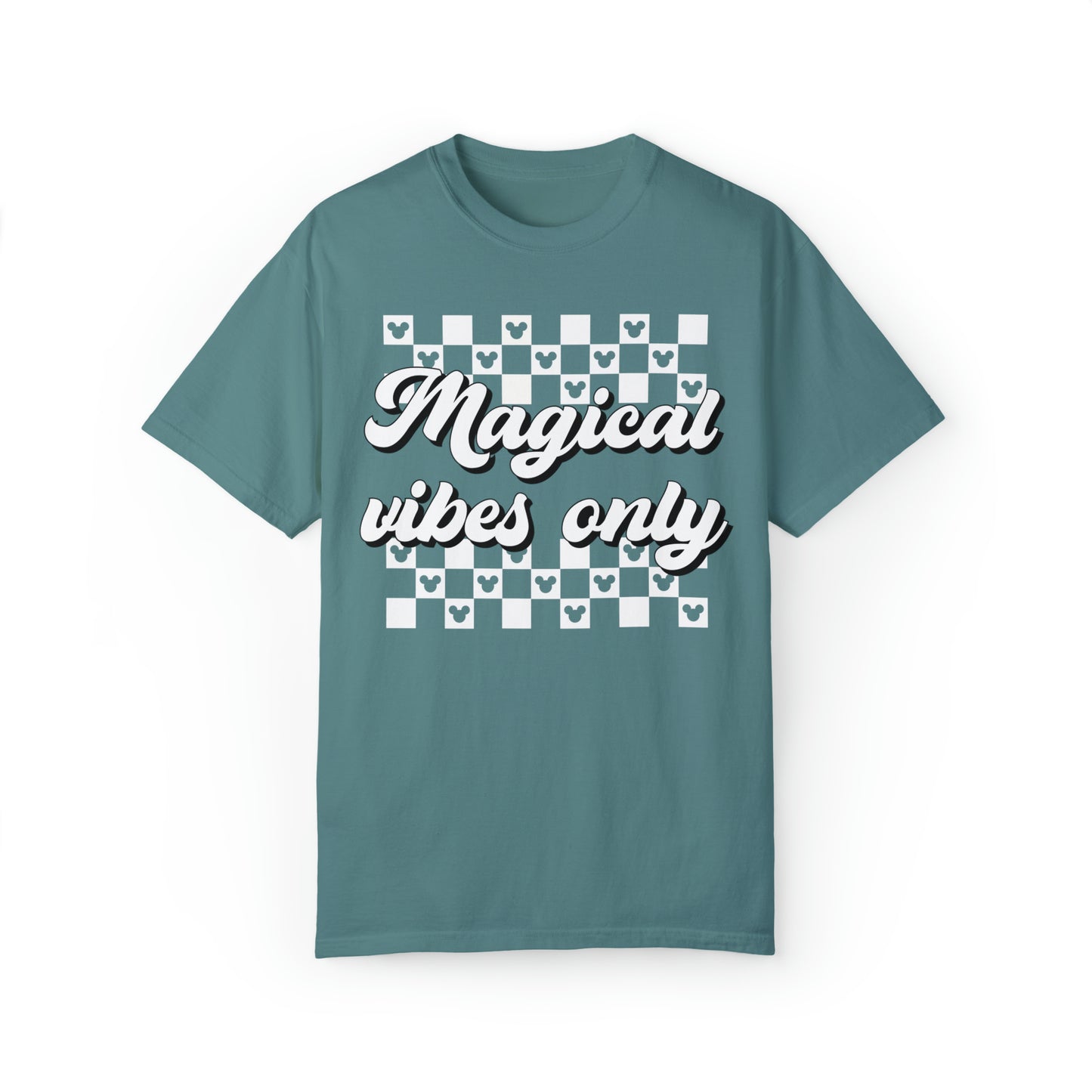 Adult Magical Vibes Only Tee - White Font - Comfort Colors