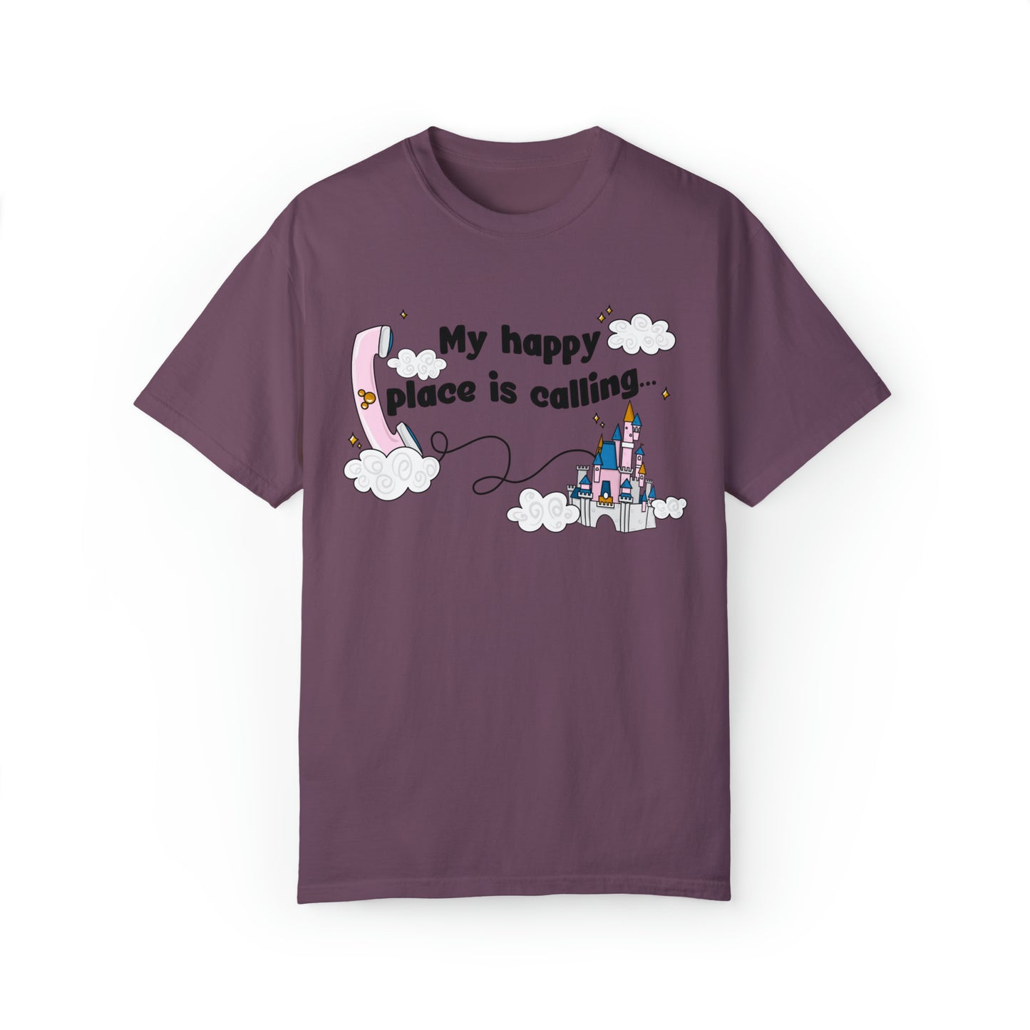 Adult Happy Place Calling, MK Tee - Comfort Colors