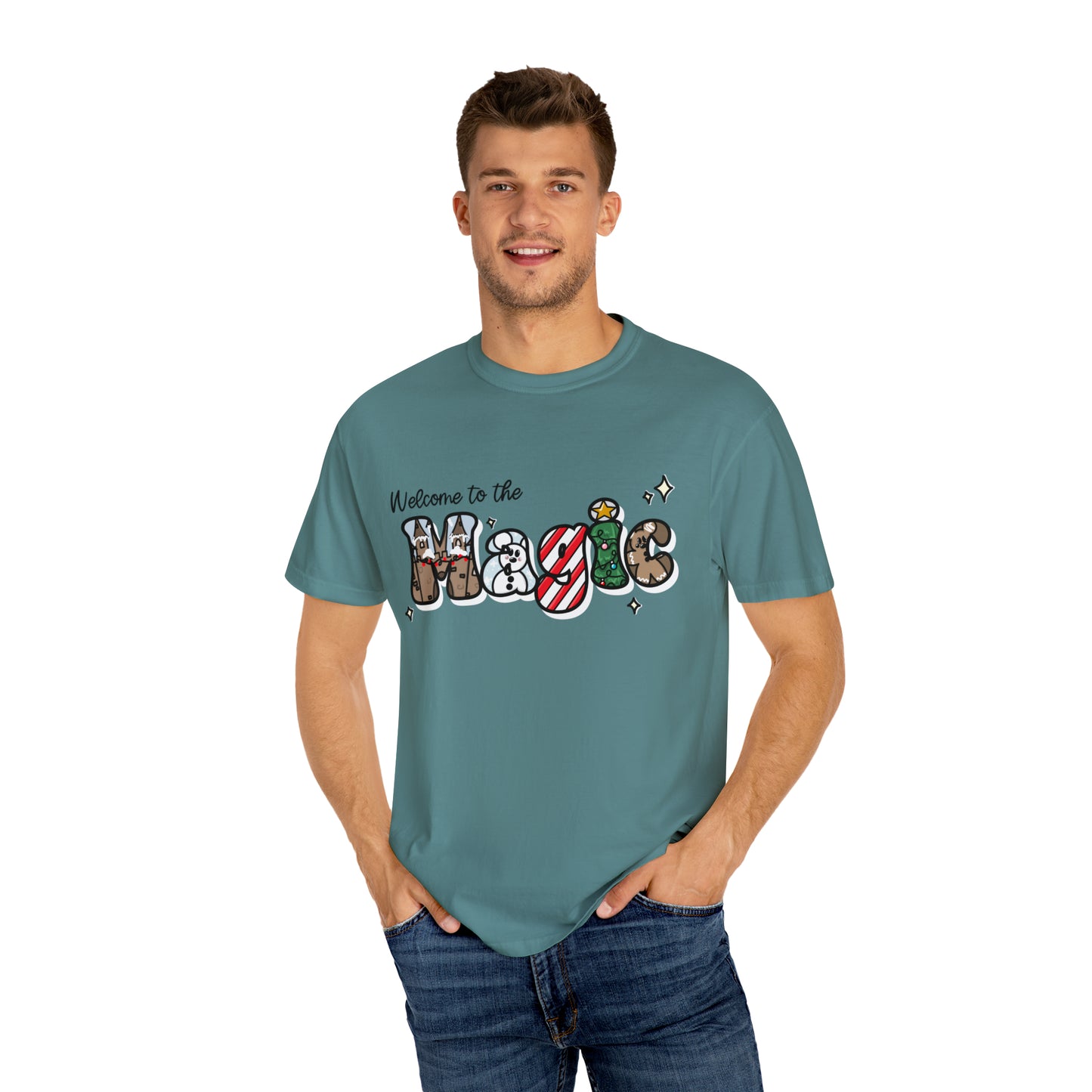 Adult Welcome to the ^Christmas Magic Tee - Comfort Colors