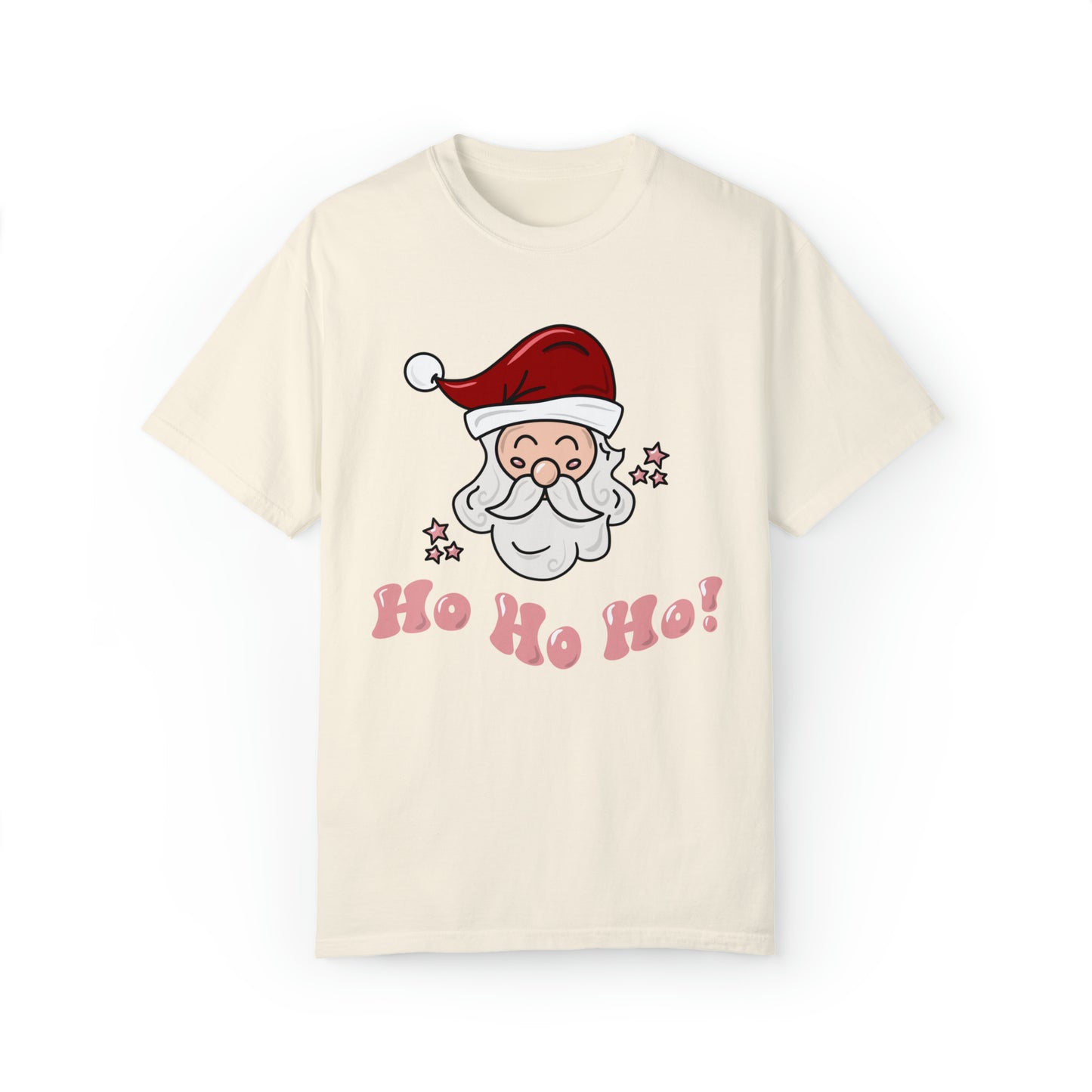 Adult Santa, Pink Tee - Comfort Colors