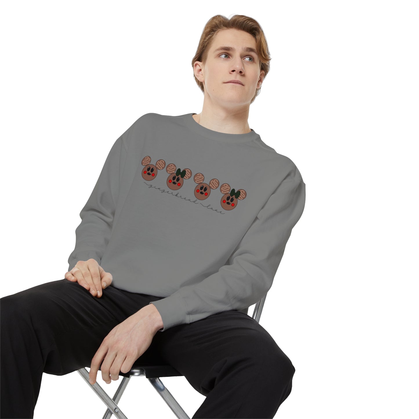 Adult Brown Gingerbread Lane Crewneck - Comfort Colors