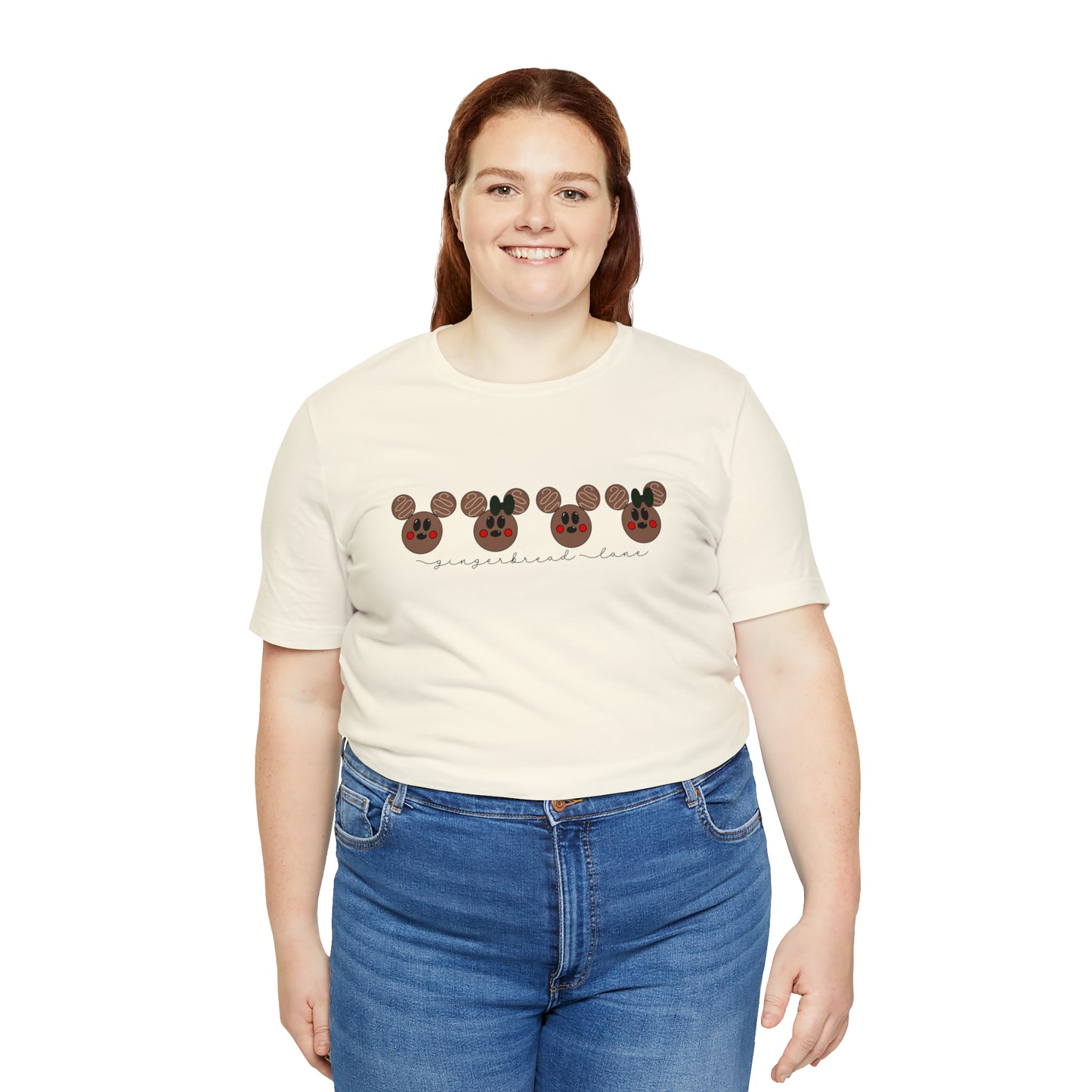 Adult Brown Gingerbread Lane Tee - Bella + Canvas