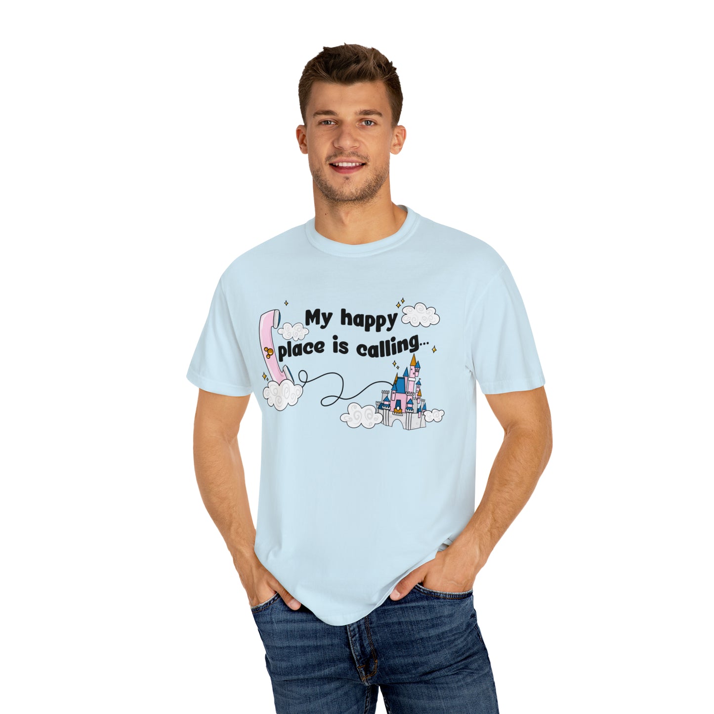 Adult Happy Place Calling, MK Tee - Comfort Colors