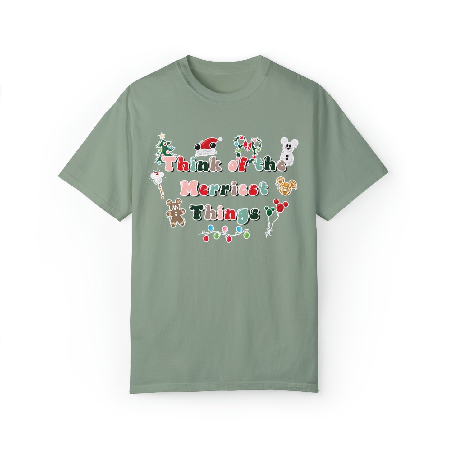 Adult Think of the Merriest things Tee - Comfort Colors